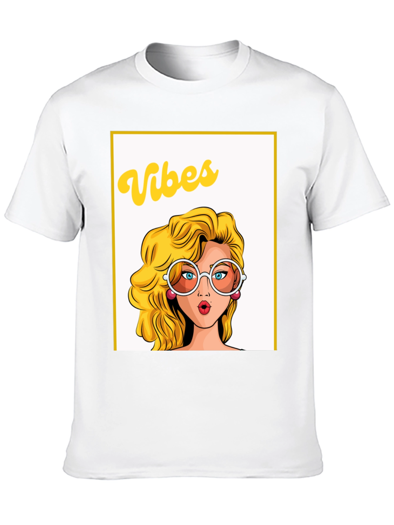Retro Vibes Graphic Tee - Black Cotton T-Shirt