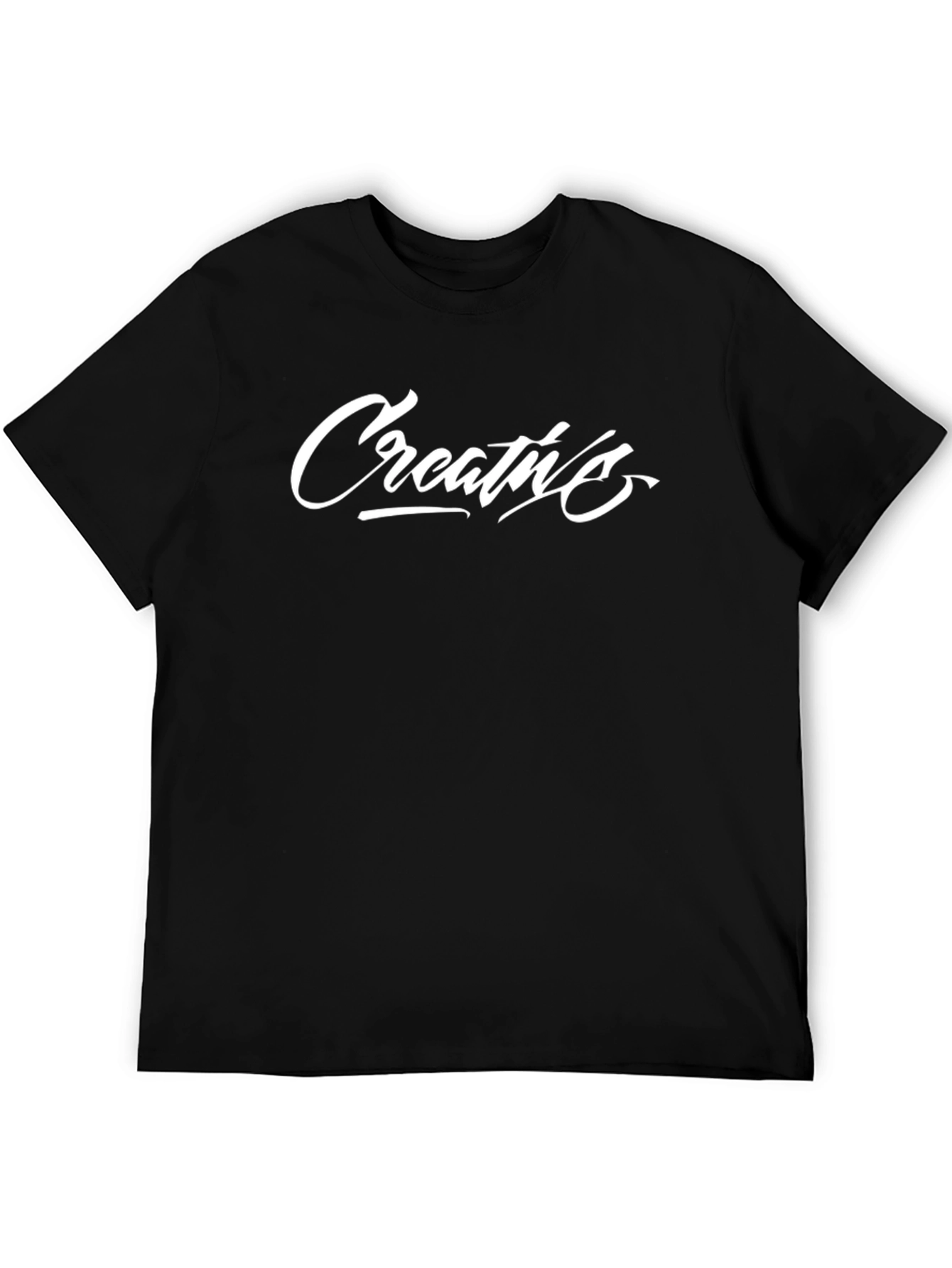 Creative Graphic Tee - Stylish Black Cotton T-Shirt