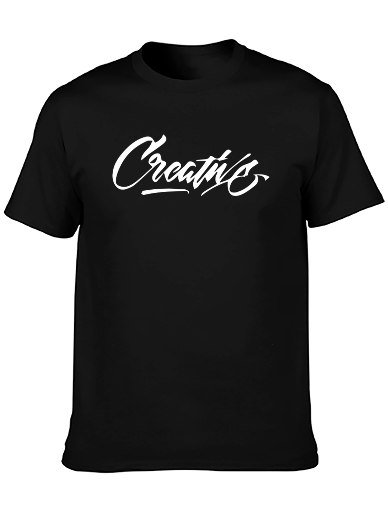 Creative Graphic Tee - Stylish Black Cotton T-Shirt