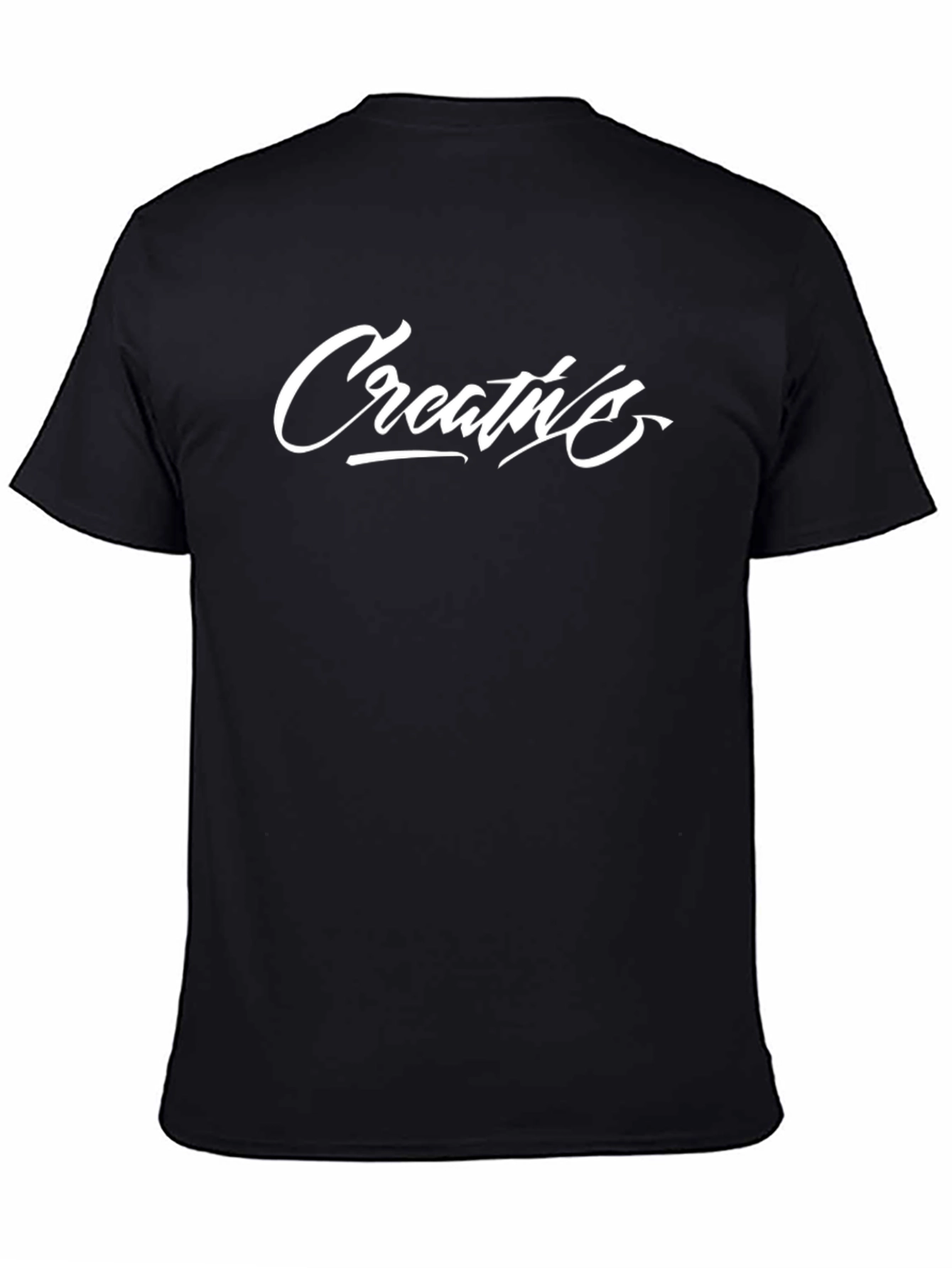 Creative Graphic Tee - Stylish Black Cotton T-Shirt