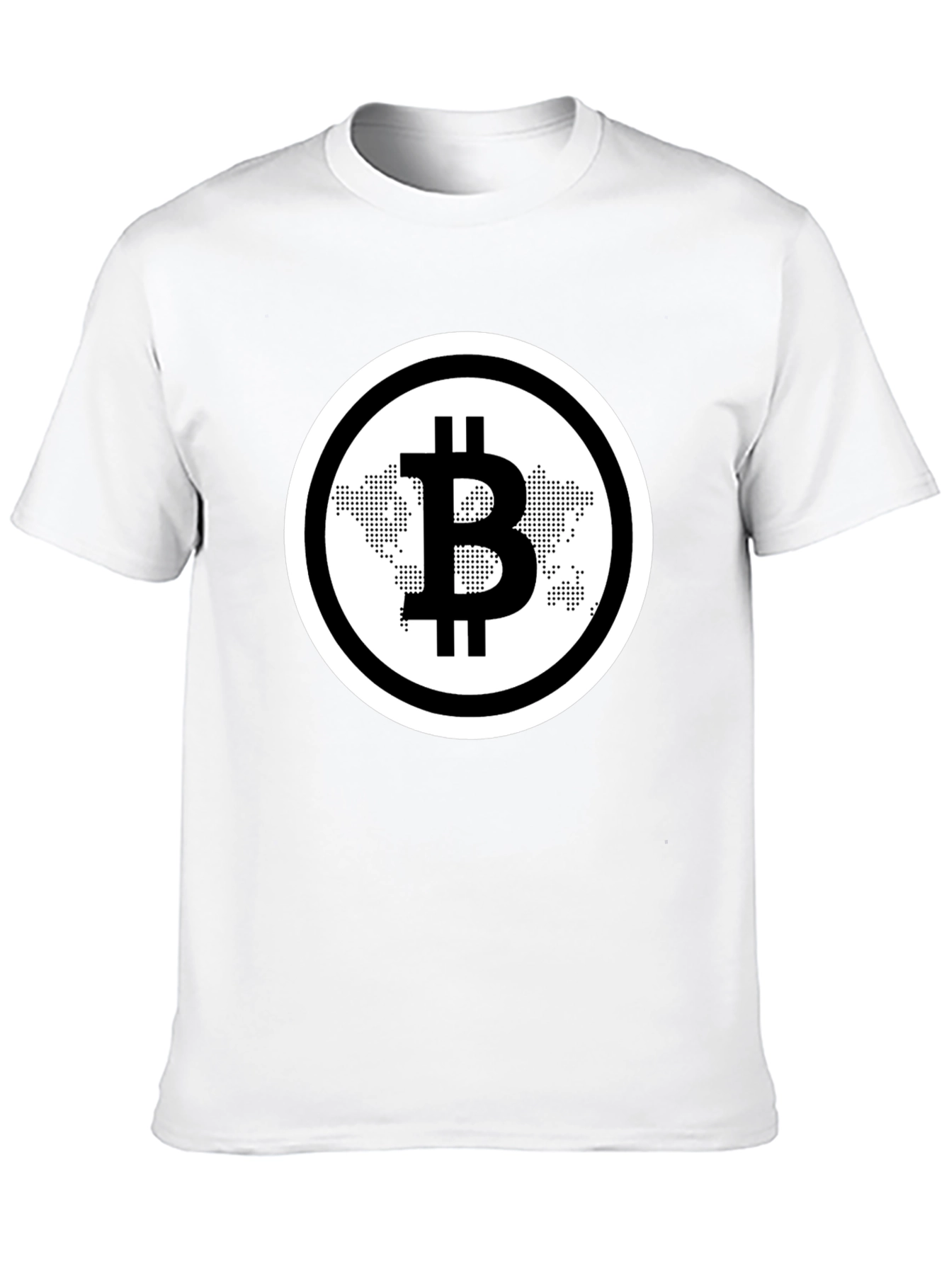 Bitcoin World Map Black T-Shirt