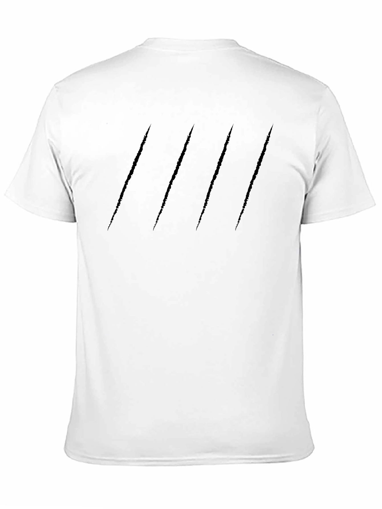 Mens Claw Mark Graphic Tee - Black Cotton Blend