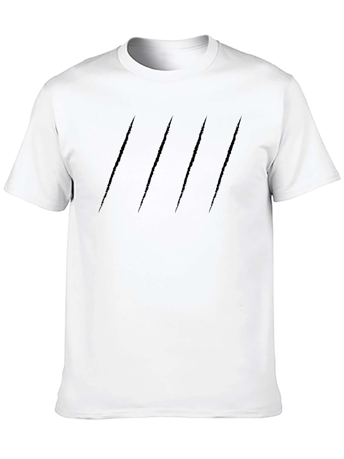 Mens Claw Mark Graphic Tee - Black Cotton Blend
