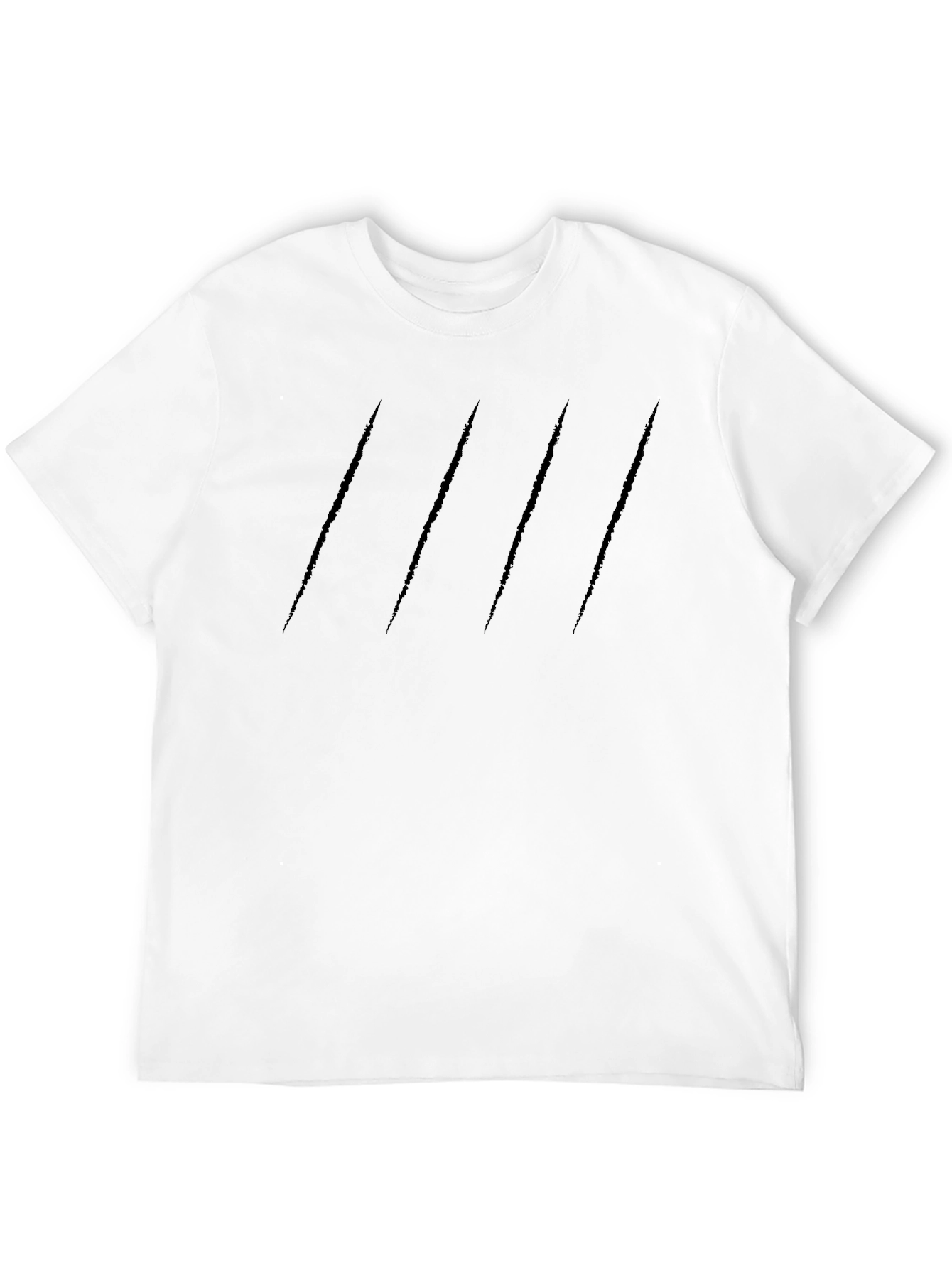Mens Claw Mark Graphic Tee - Black Cotton Blend