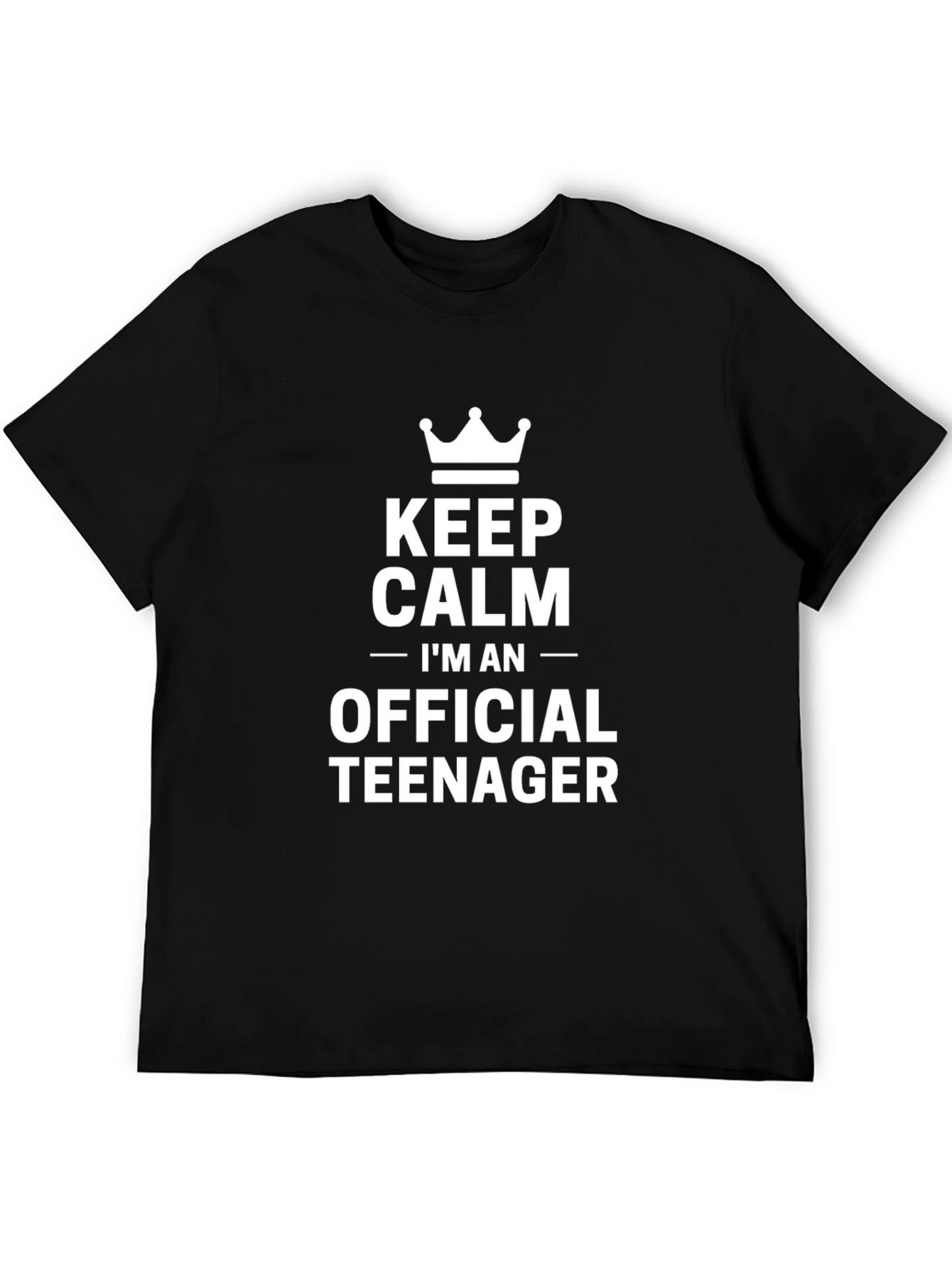 Keep Calm Official Teenager T-Shirt - Black