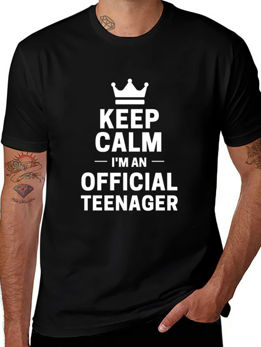 Keep Calm Official Teenager T-Shirt - Black