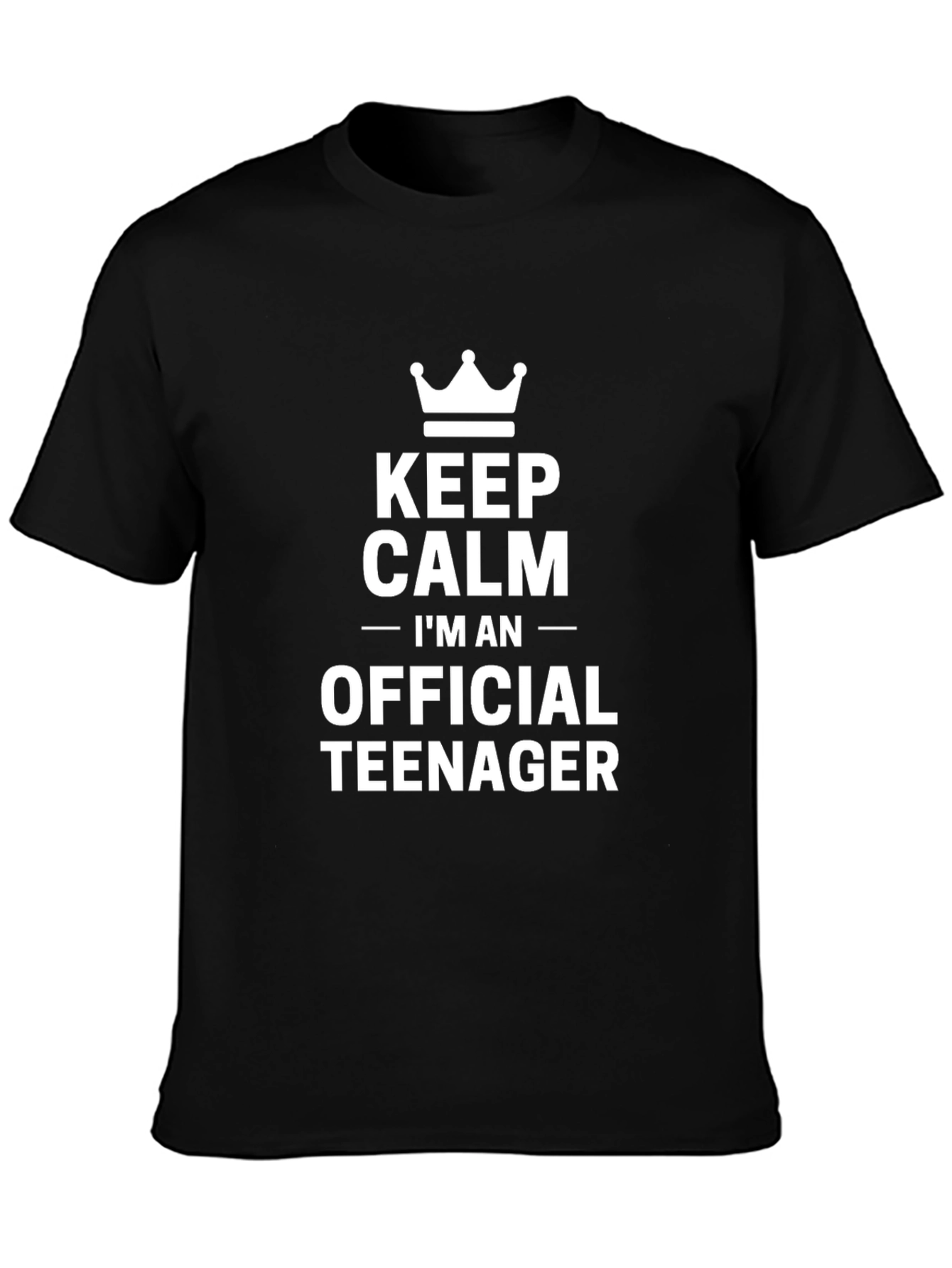 Keep Calm Official Teenager T-Shirt - Black