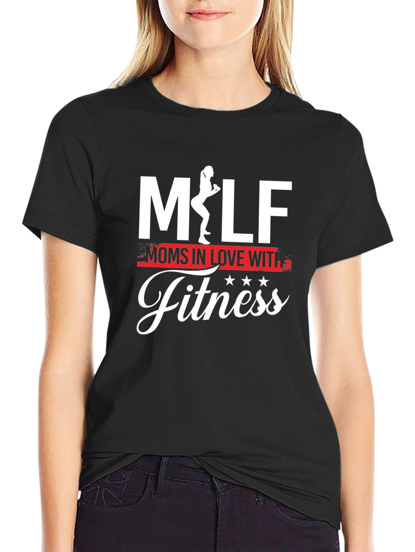 MILF Moms In Love With Fitness Graphic T-Shirt