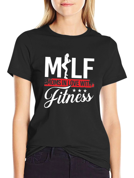 MILF Moms In Love With Fitness Graphic T-Shirt