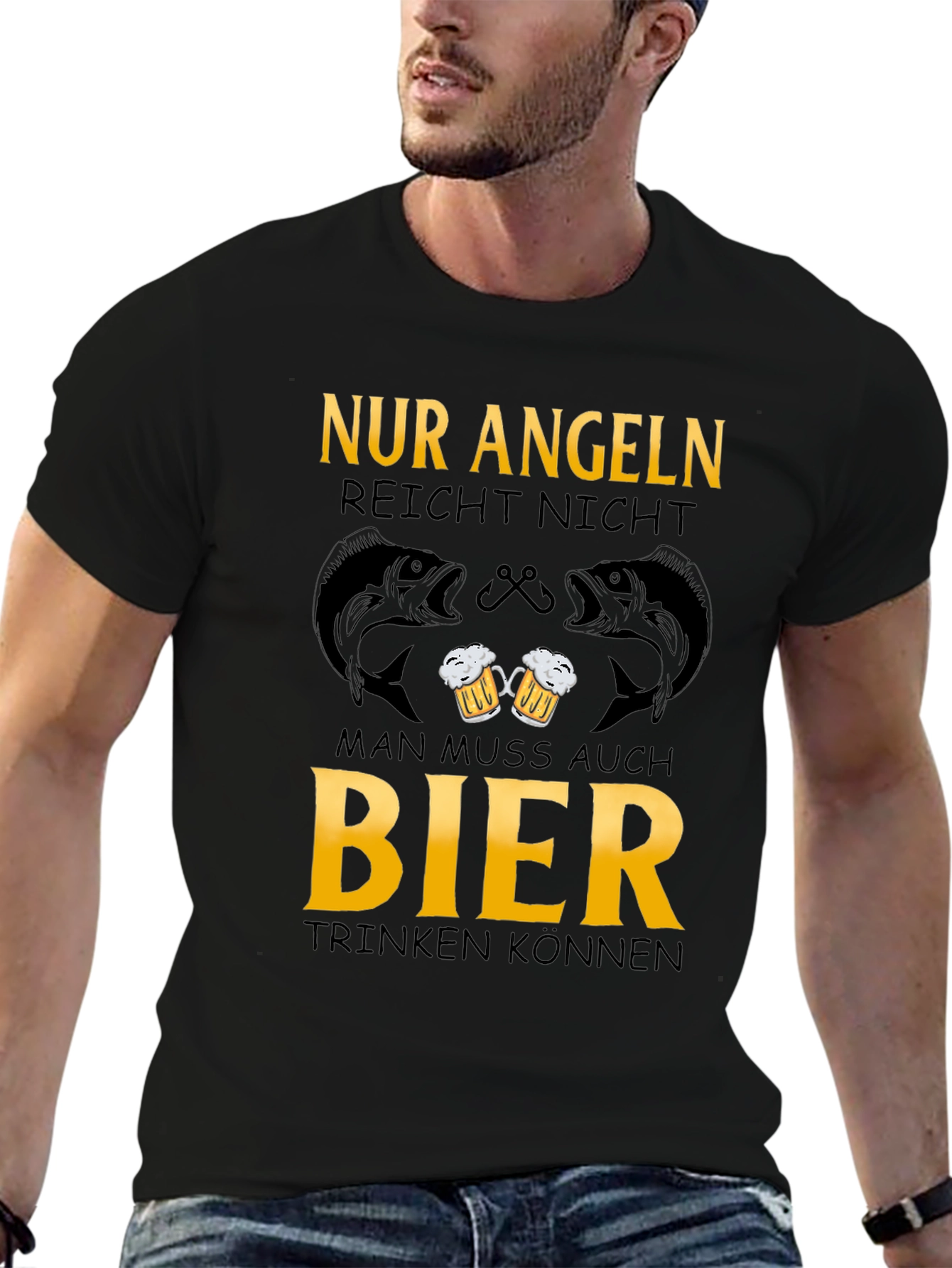 Fishing & Beer T-Shirt - Nur Angeln Reicht Nicht