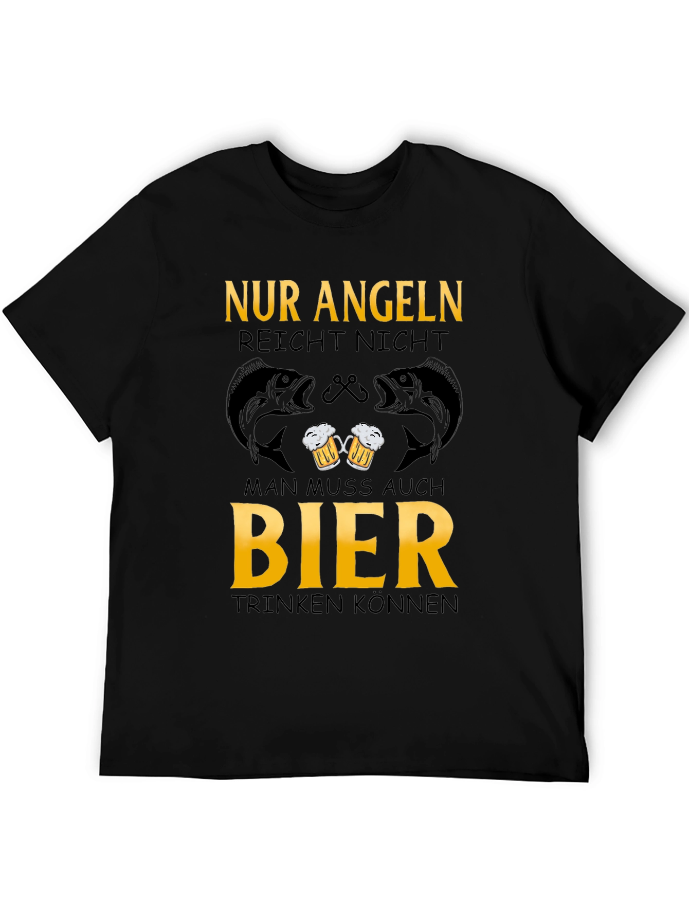 Fishing & Beer T-Shirt - Nur Angeln Reicht Nicht