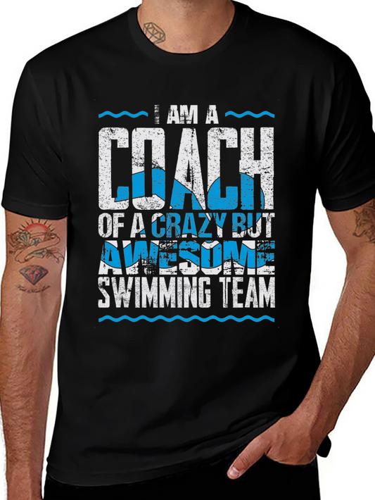 Coach Swimming Team Graphic T-Shirt