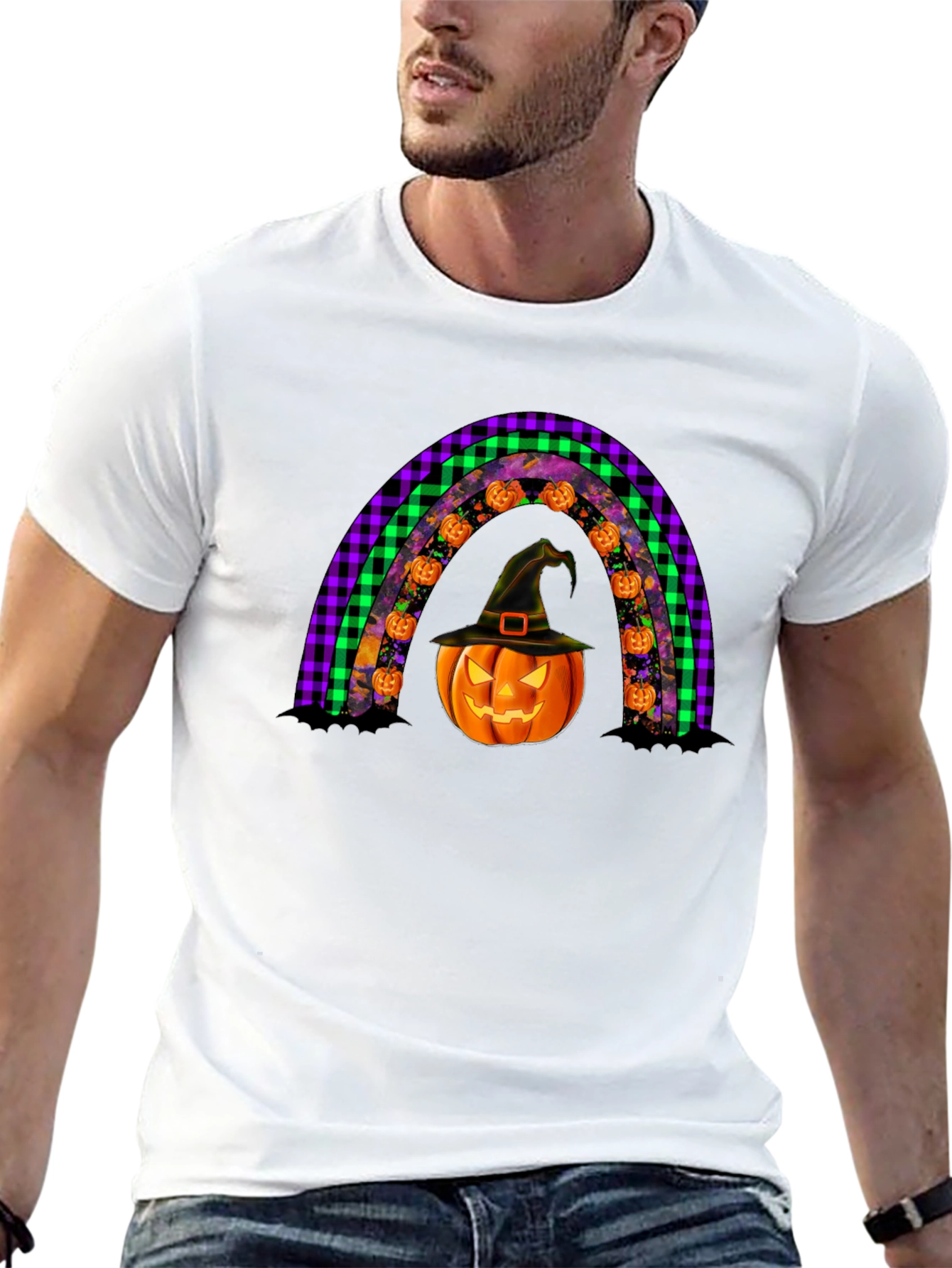 Halloween Rainbow Pumpkin T-Shirt