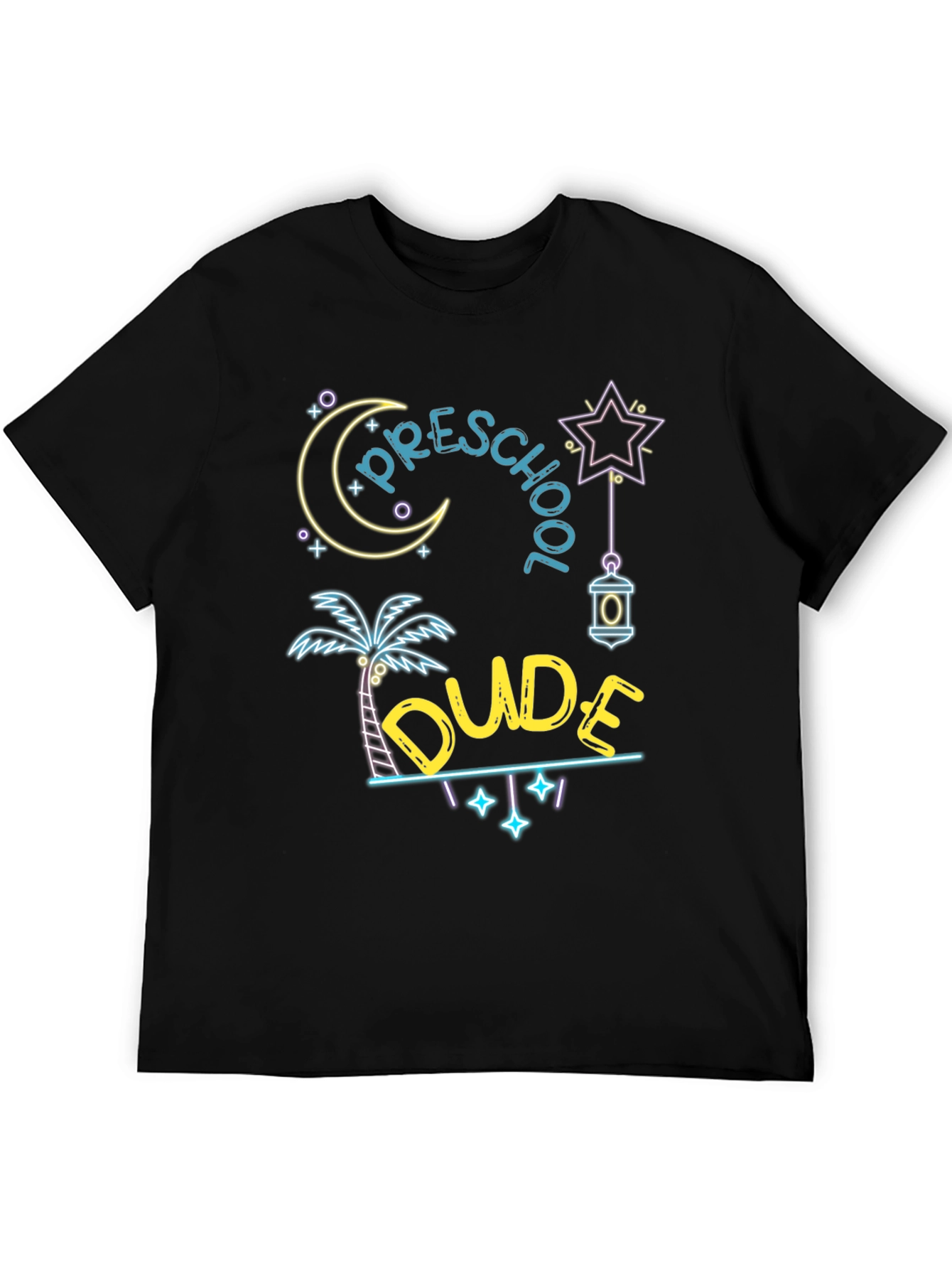 Preschool Dude T-Shirt - Neon Design
