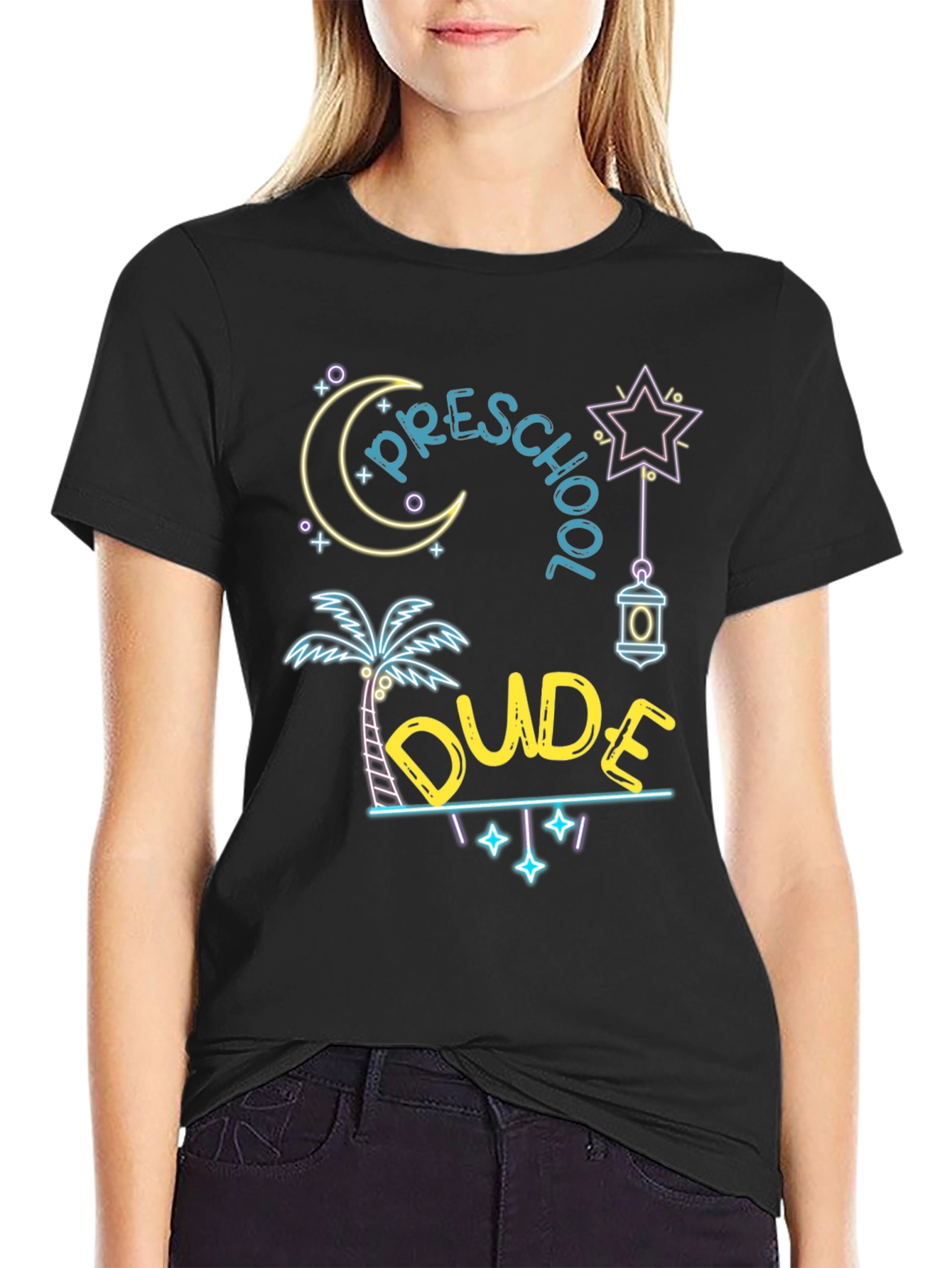 Preschool Dude T-Shirt - Neon Design