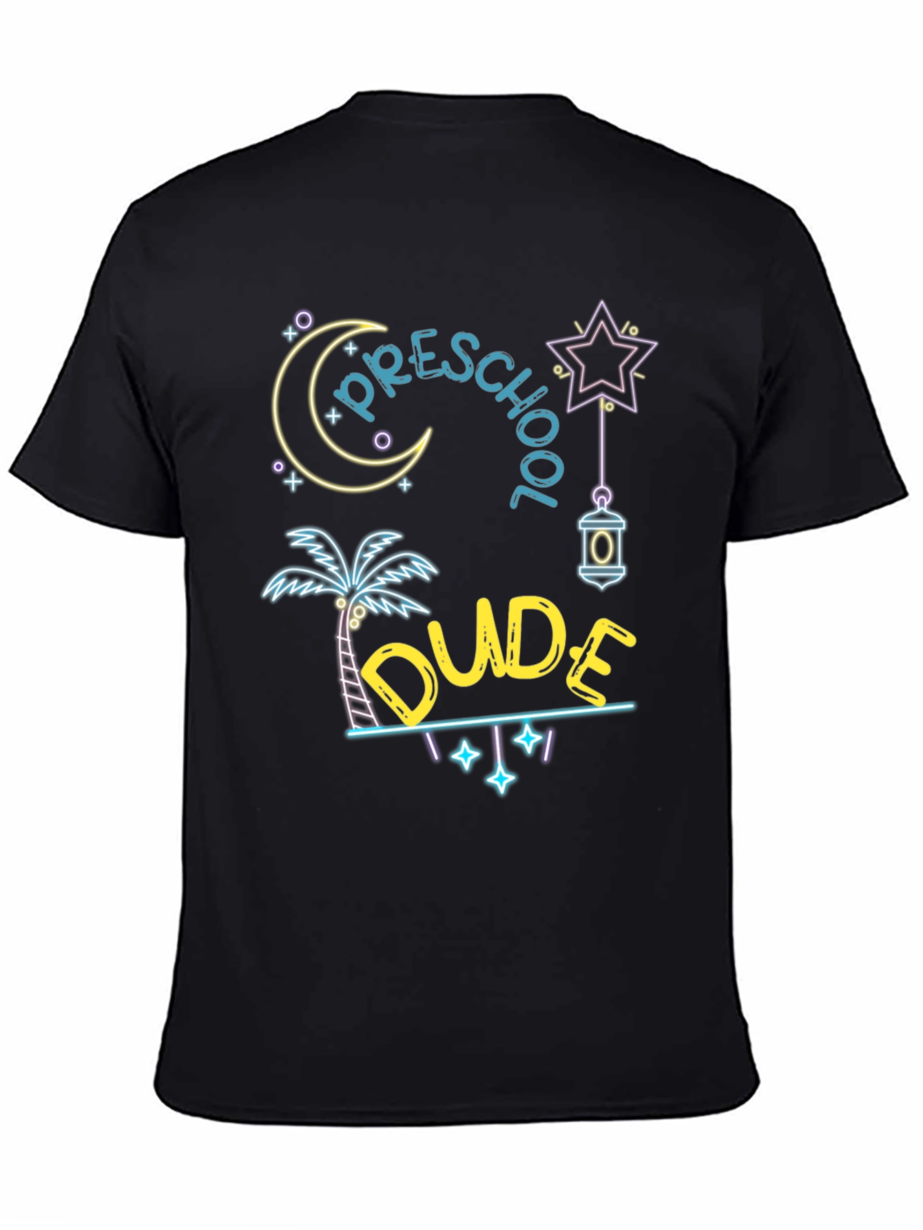 Preschool Dude T-Shirt - Neon Design