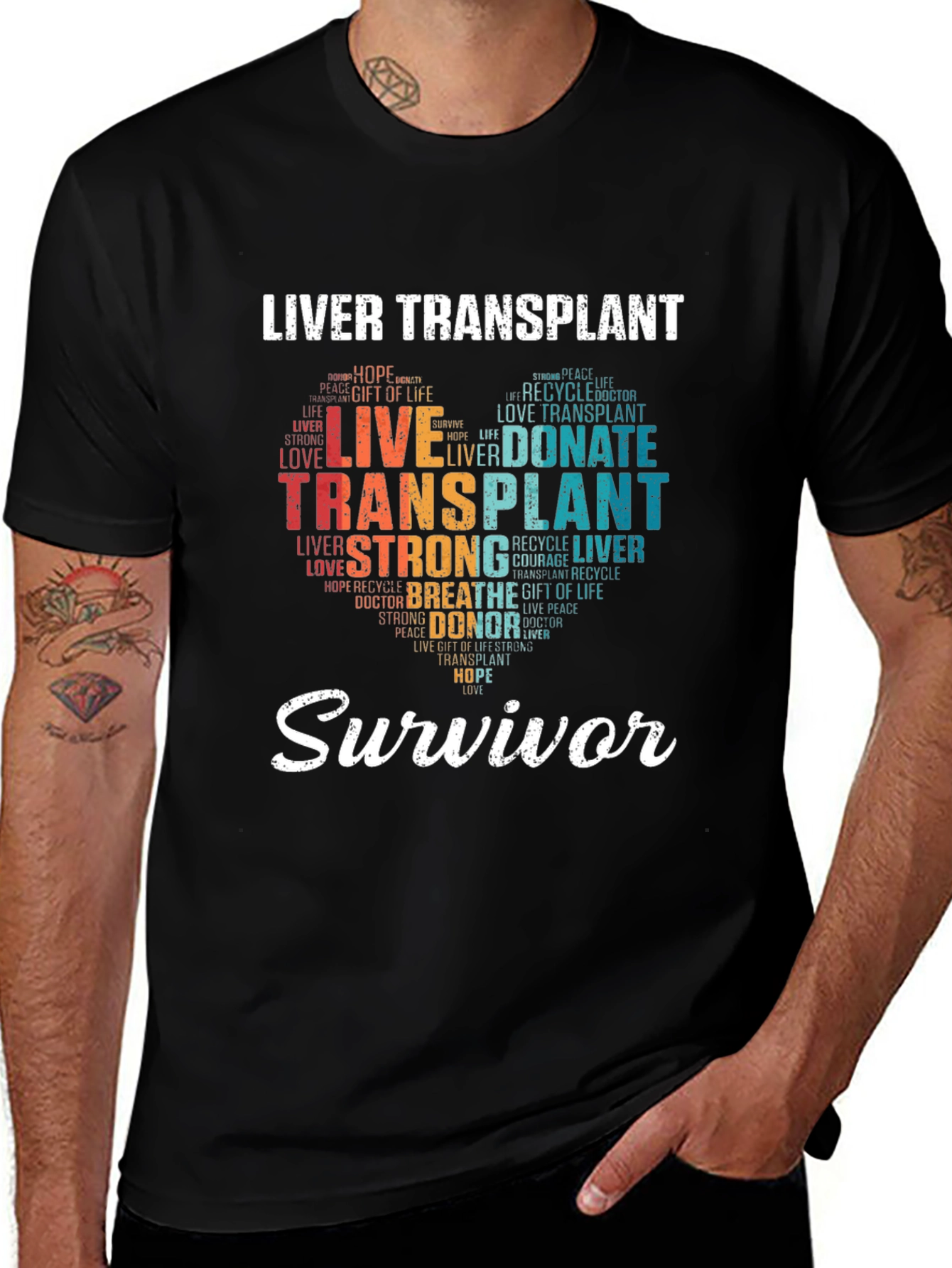Liver Transplant Survivor Graphic T-Shirt