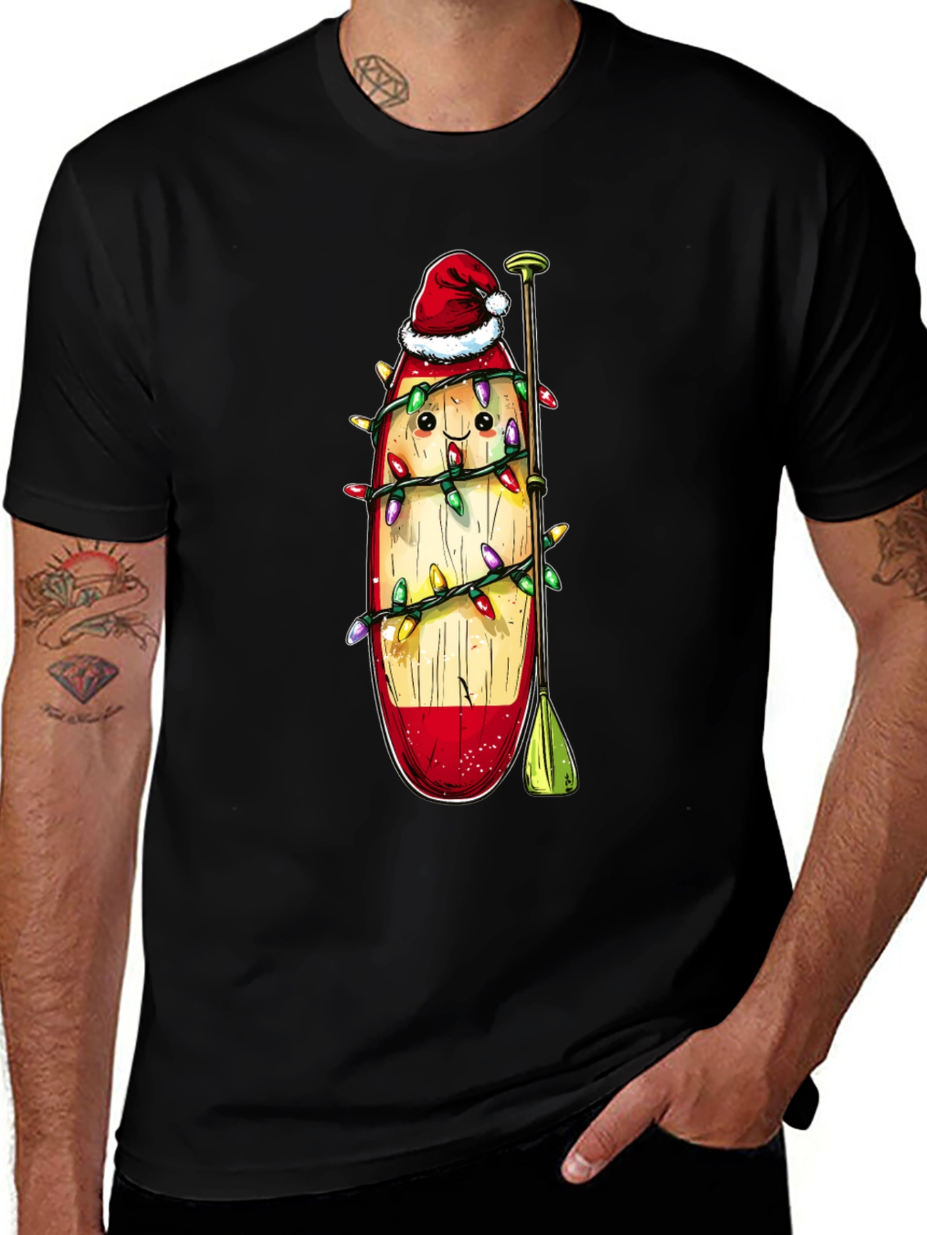 Festive Paddle Board Christmas T-Shirt