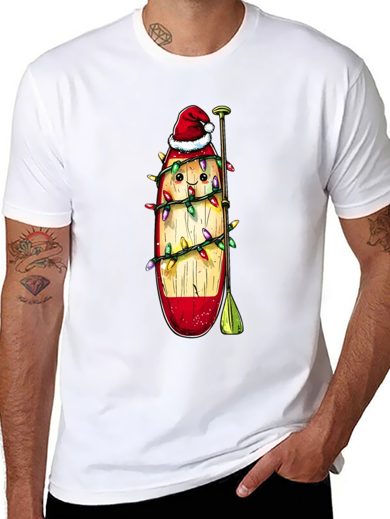Festive Paddle Board Christmas T-Shirt