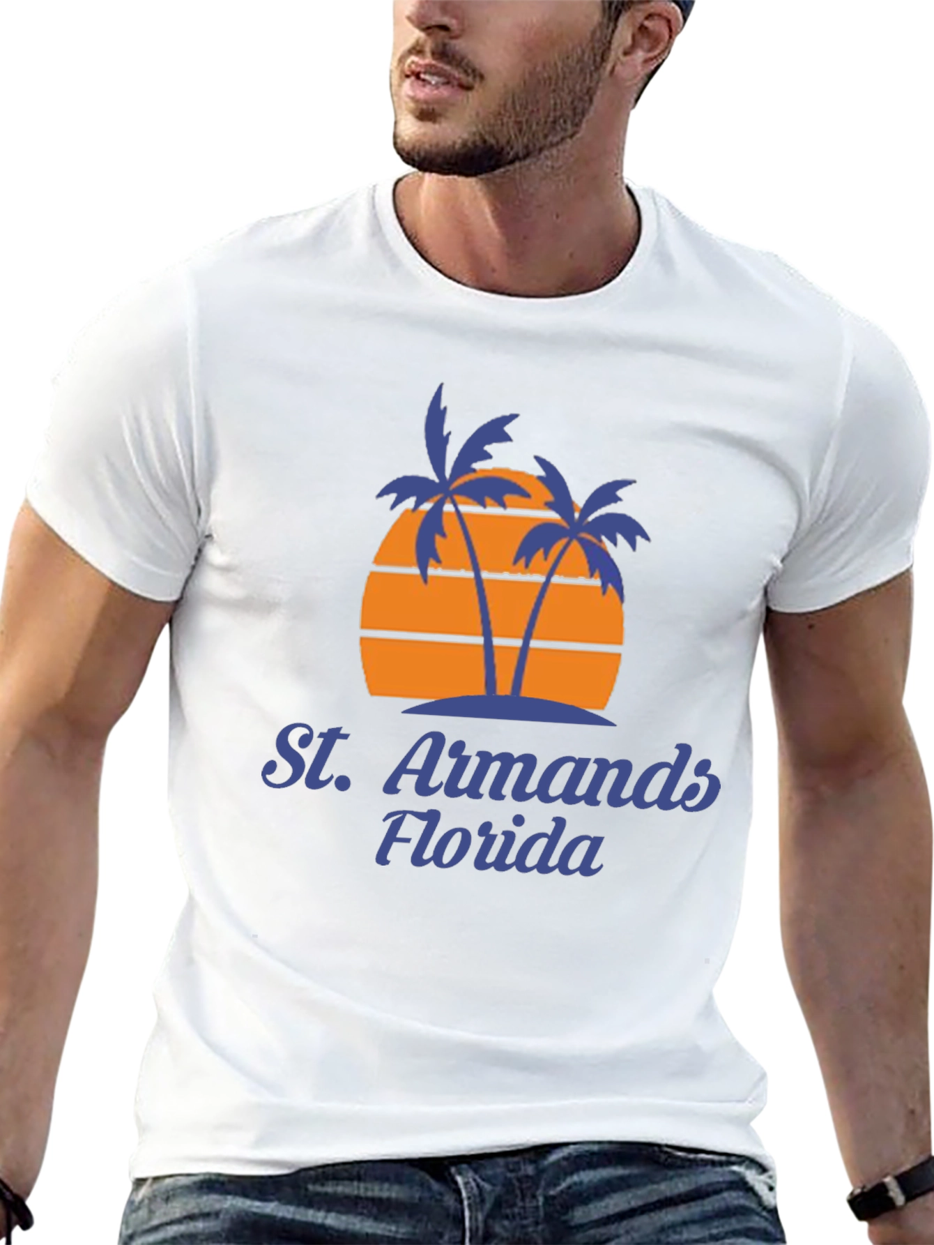 St. Armands Florida Retro Palm Tree T-Shirt
