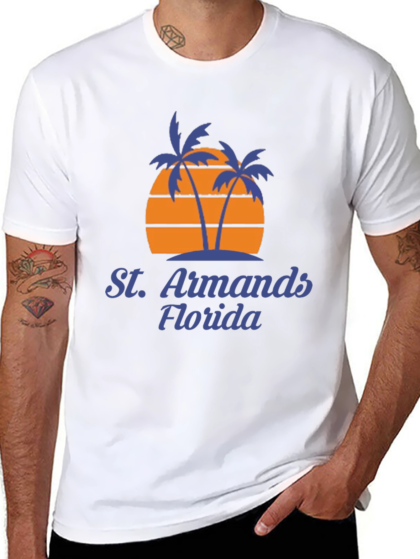 St. Armands Florida Retro Palm Tree T-Shirt