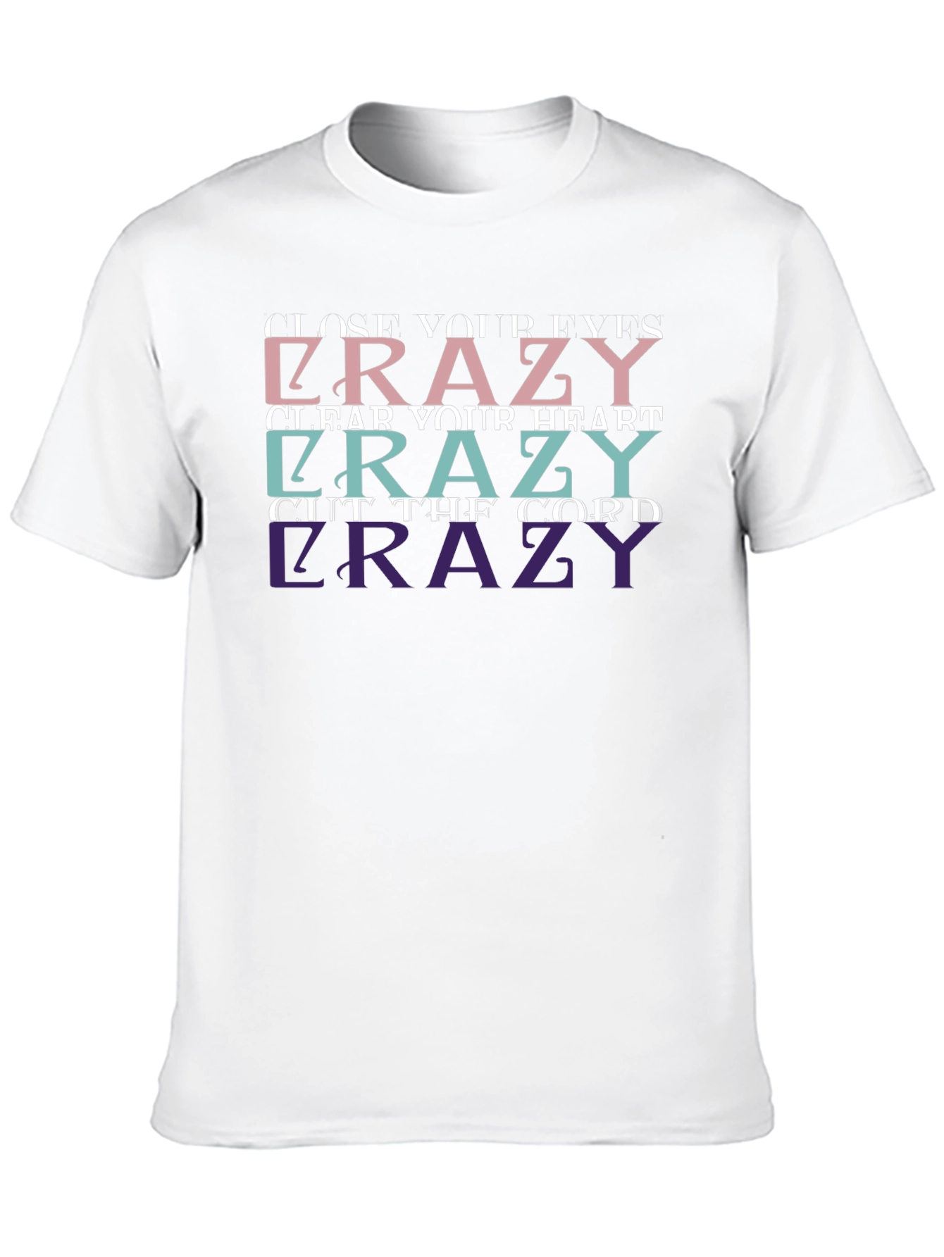 Crazy Graphic Print Black Tee