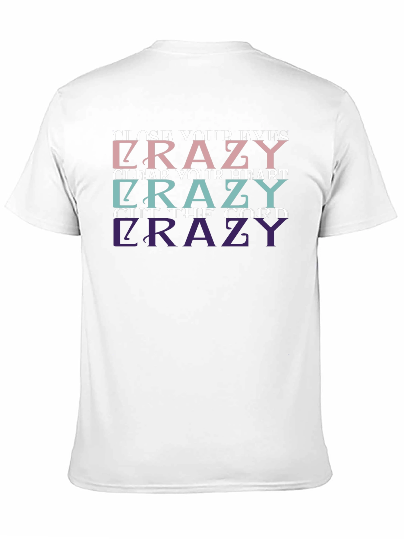 Crazy Graphic Print Black Tee