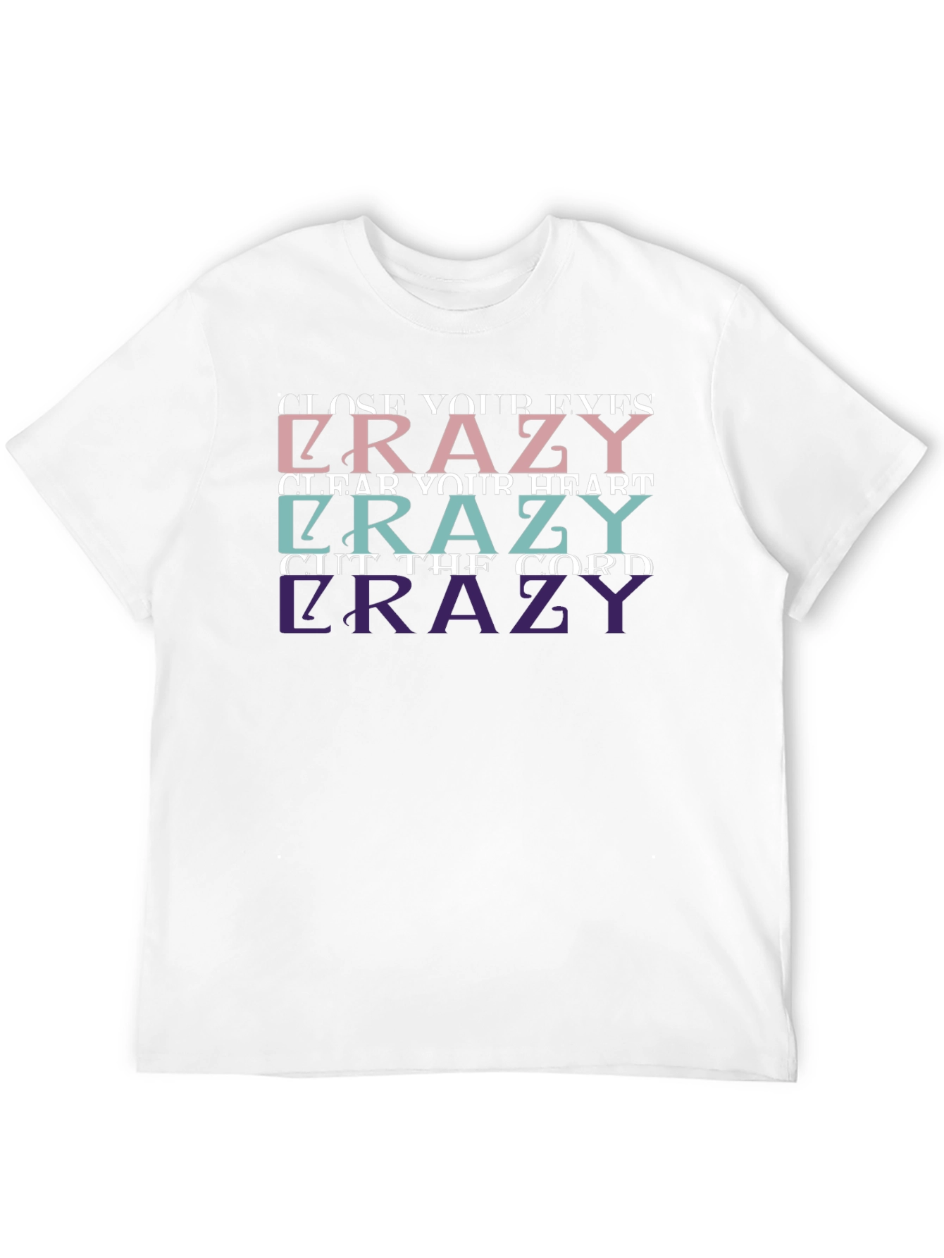 Crazy Graphic Print Black Tee