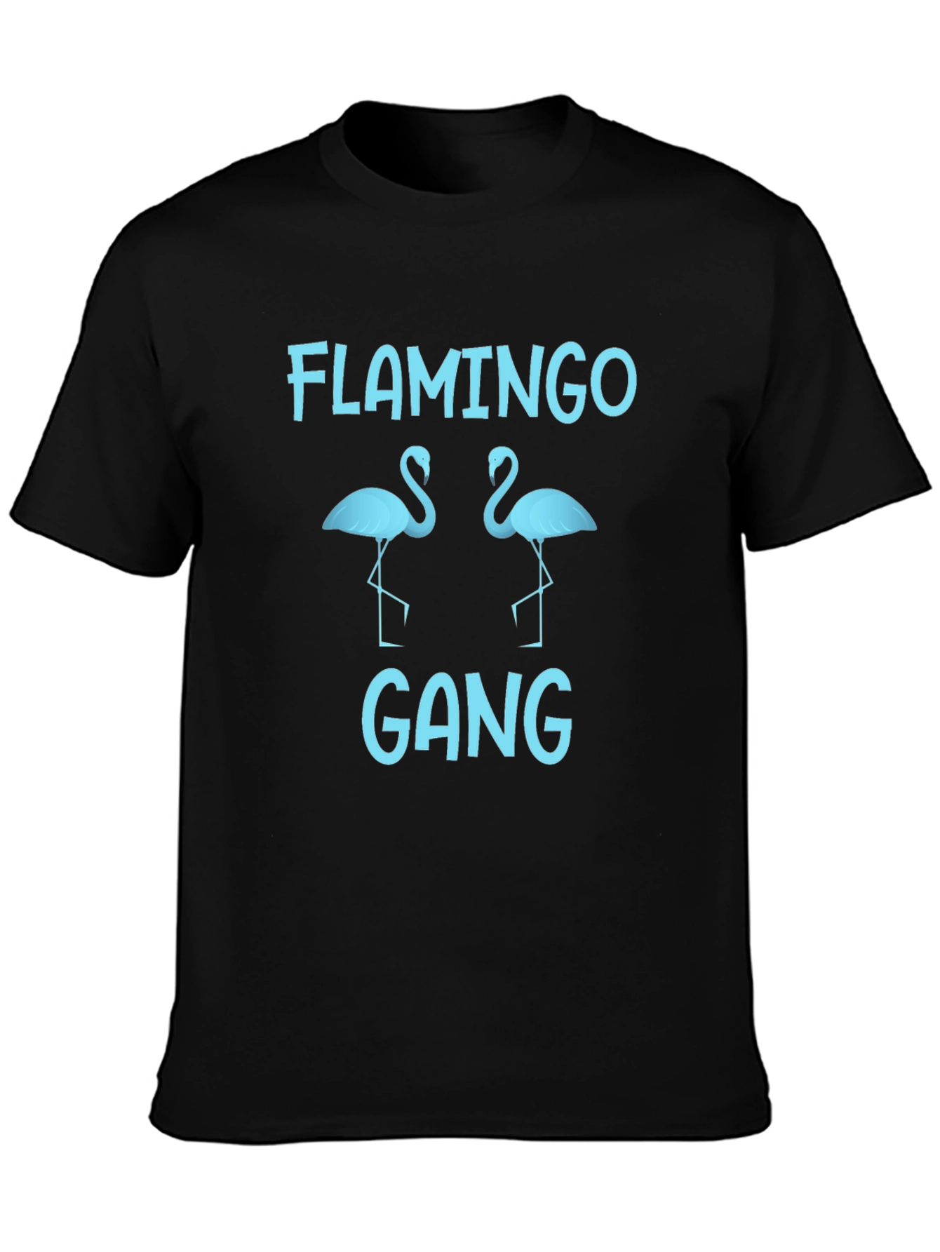 Flamingo Gang T-Shirt - Black Cotton Tee