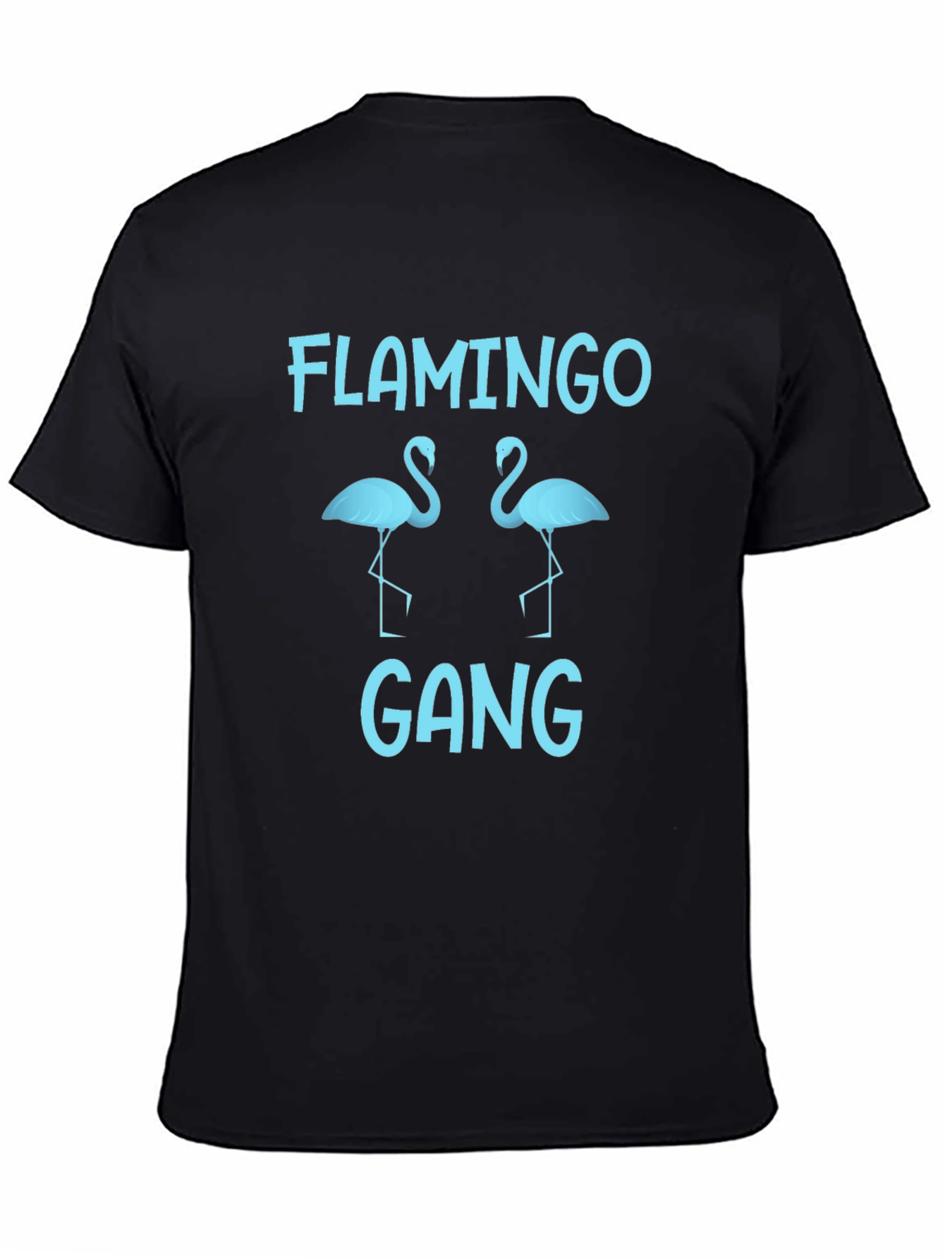 Flamingo Gang T-Shirt - Black Cotton Tee
