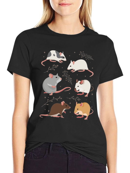Cute Mouse Graphic Tee - Unisex Casual T-Shirt