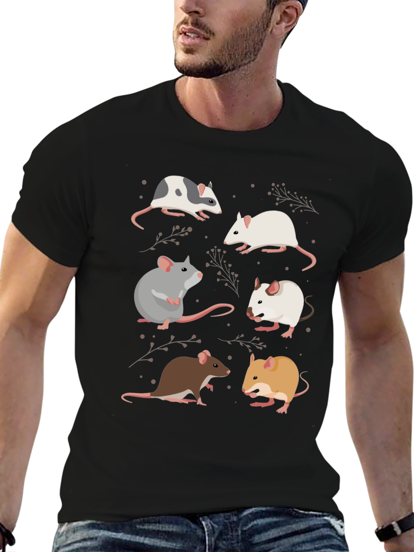 Cute Mouse Graphic Tee - Unisex Casual T-Shirt