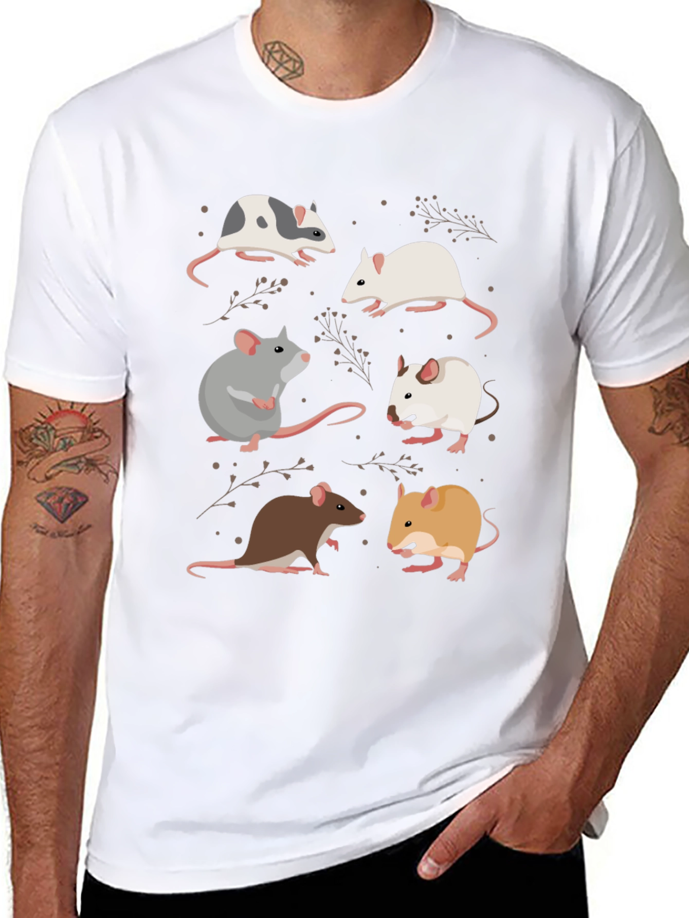 Cute Mouse Graphic Tee - Unisex Casual T-Shirt