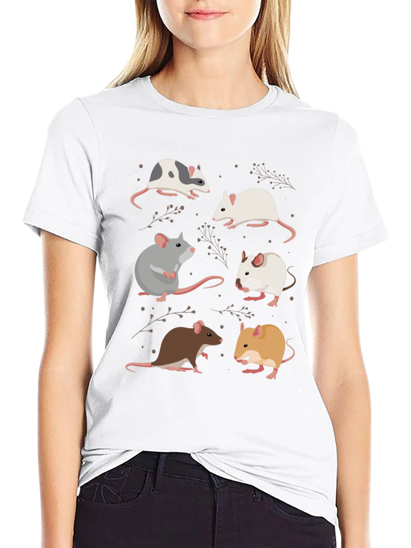Cute Mouse Graphic Tee - Unisex Casual T-Shirt