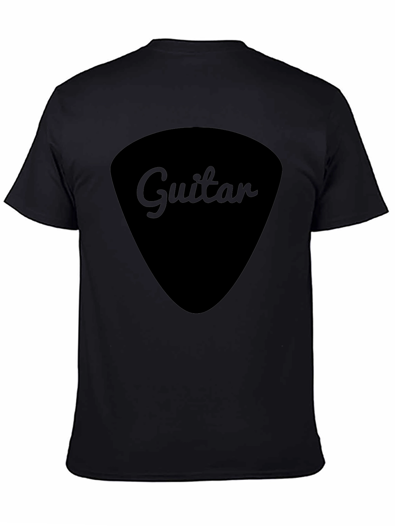 Guitar Pick Graphic Tee - Musicians Black T-Shirt