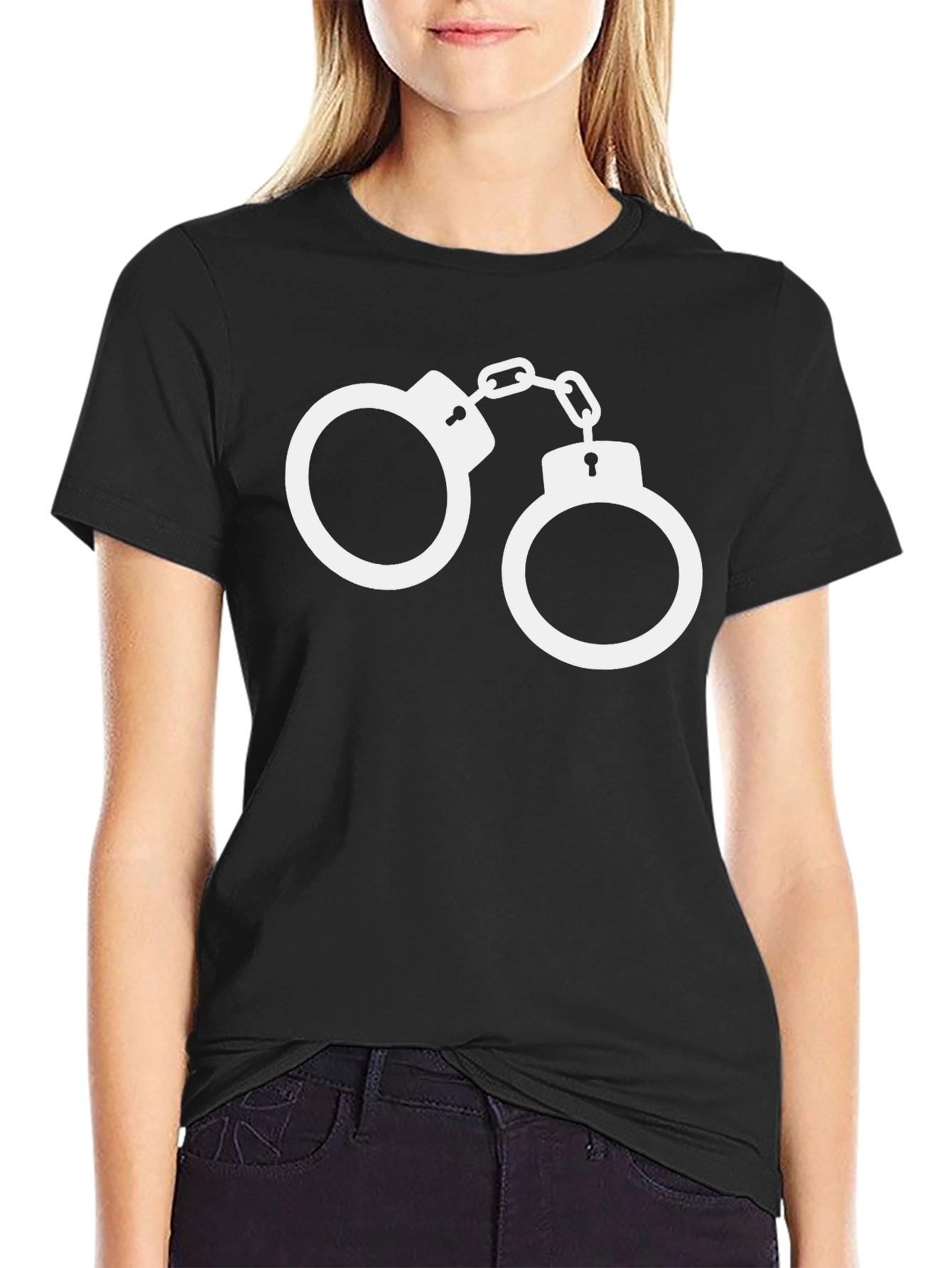 Novelty Handcuffs Graphic T-Shirt