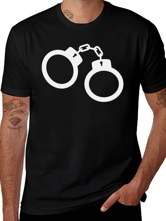 Novelty Handcuffs Graphic T-Shirt