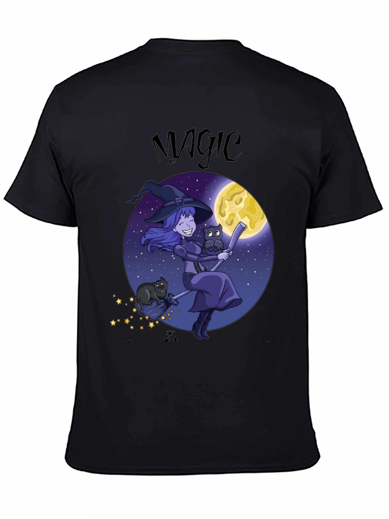 Magic Witch Graphic Tee - Halloween Apparel