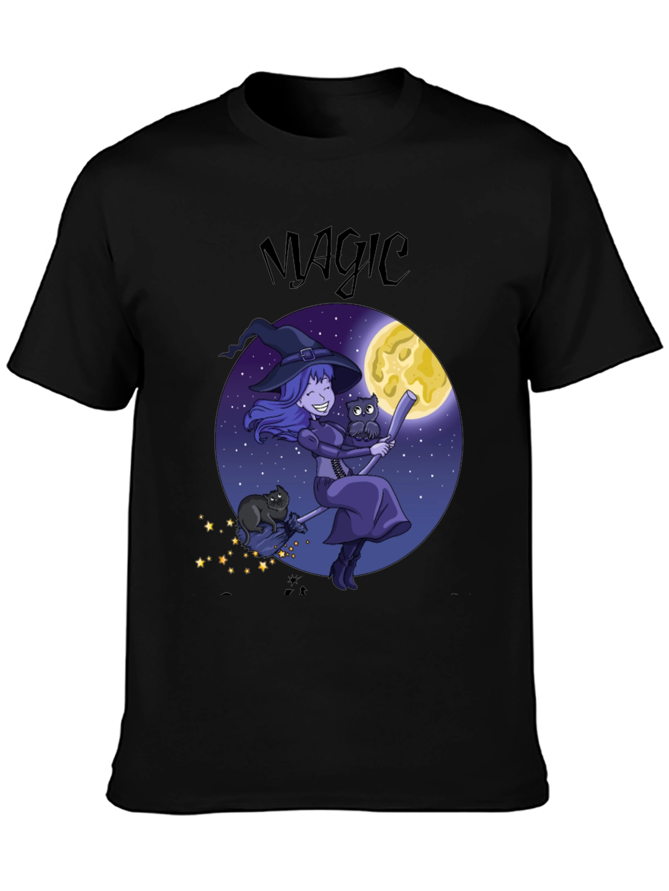Magic Witch Graphic Tee - Halloween Apparel