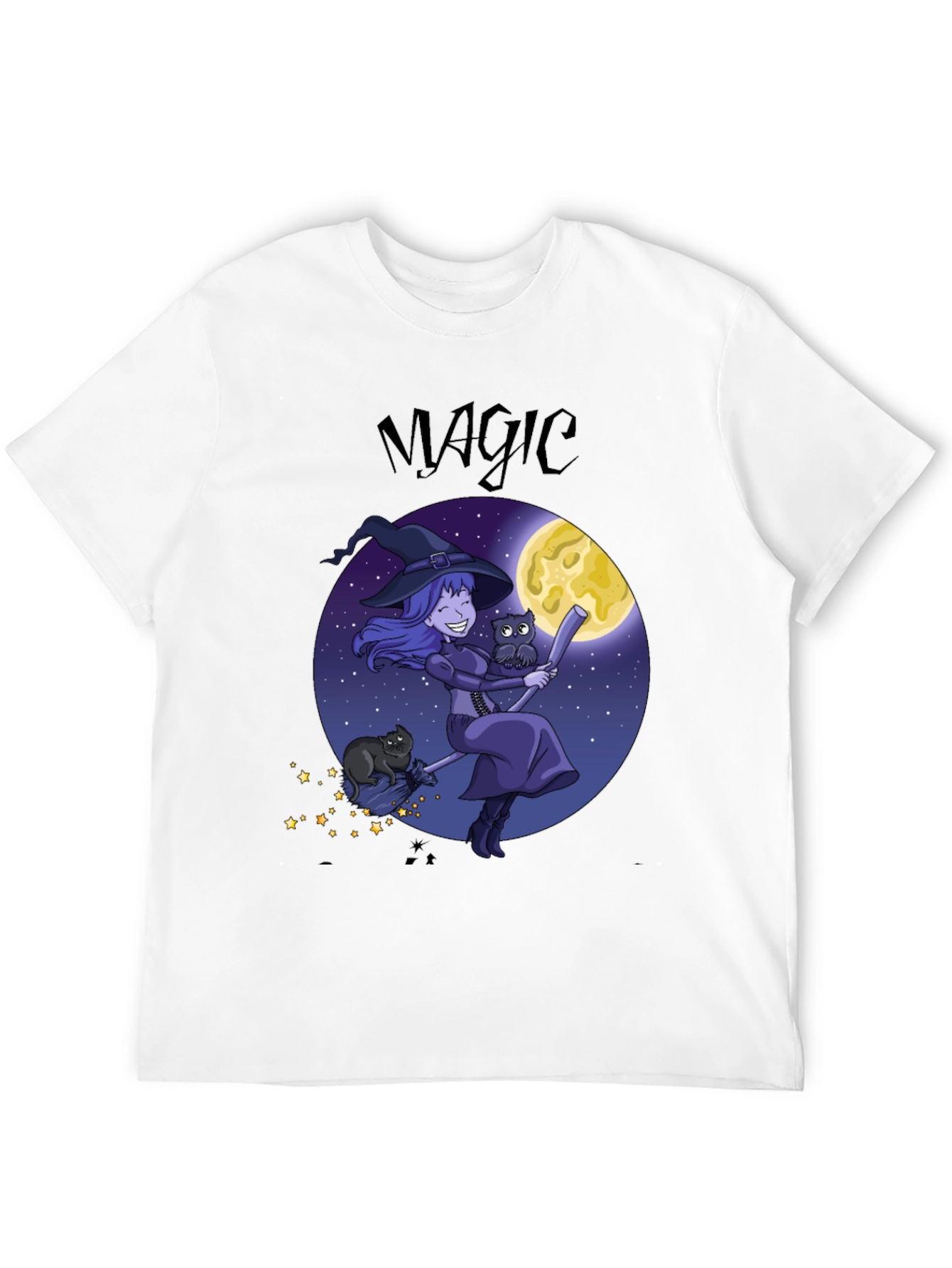 Magic Witch Graphic Tee - Halloween Apparel