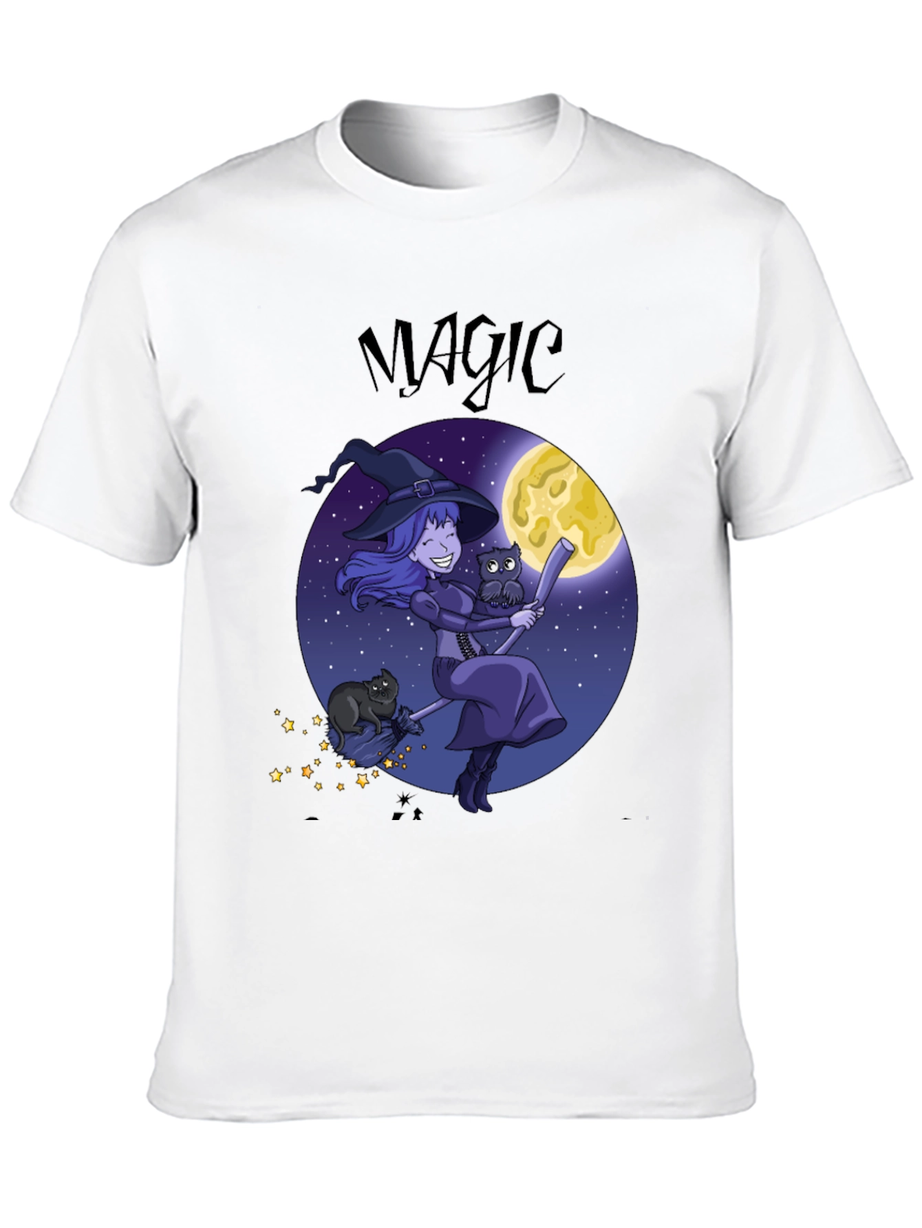 Magic Witch Graphic Tee - Halloween Apparel