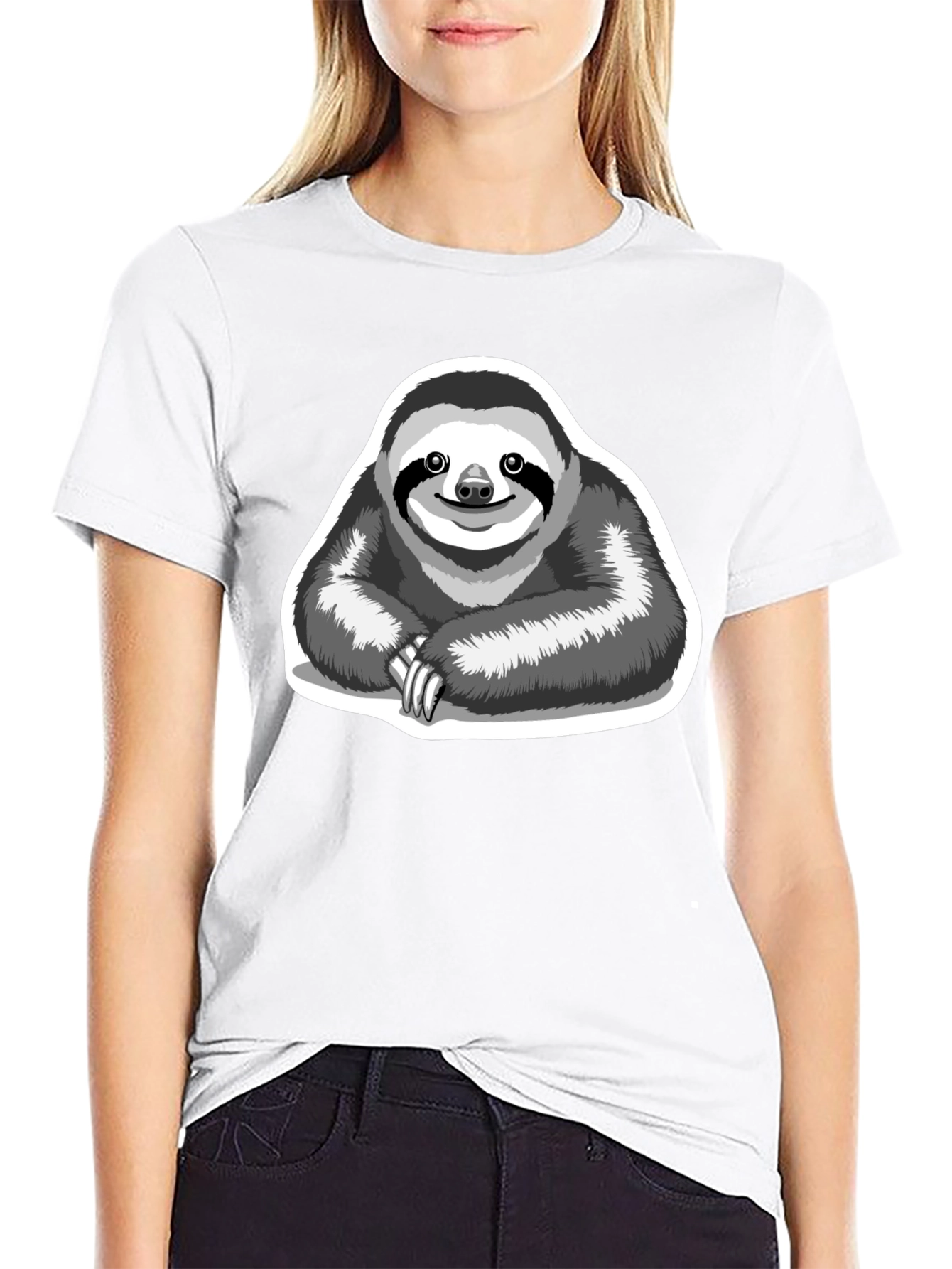 Sloth Graphic T-Shirt - Relaxed Style