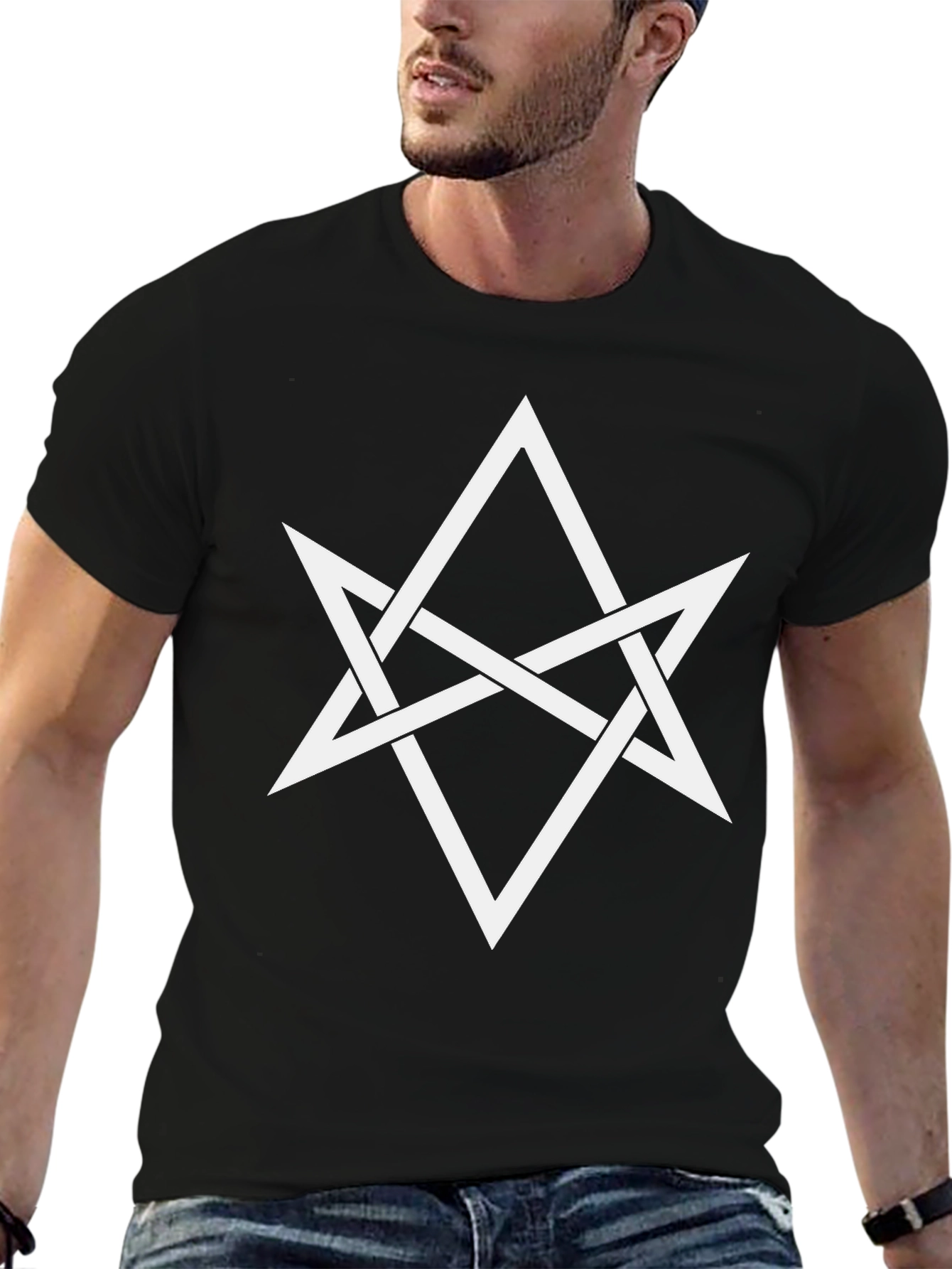 Esoteric Star Graphic Tee - Black Cotton Blend