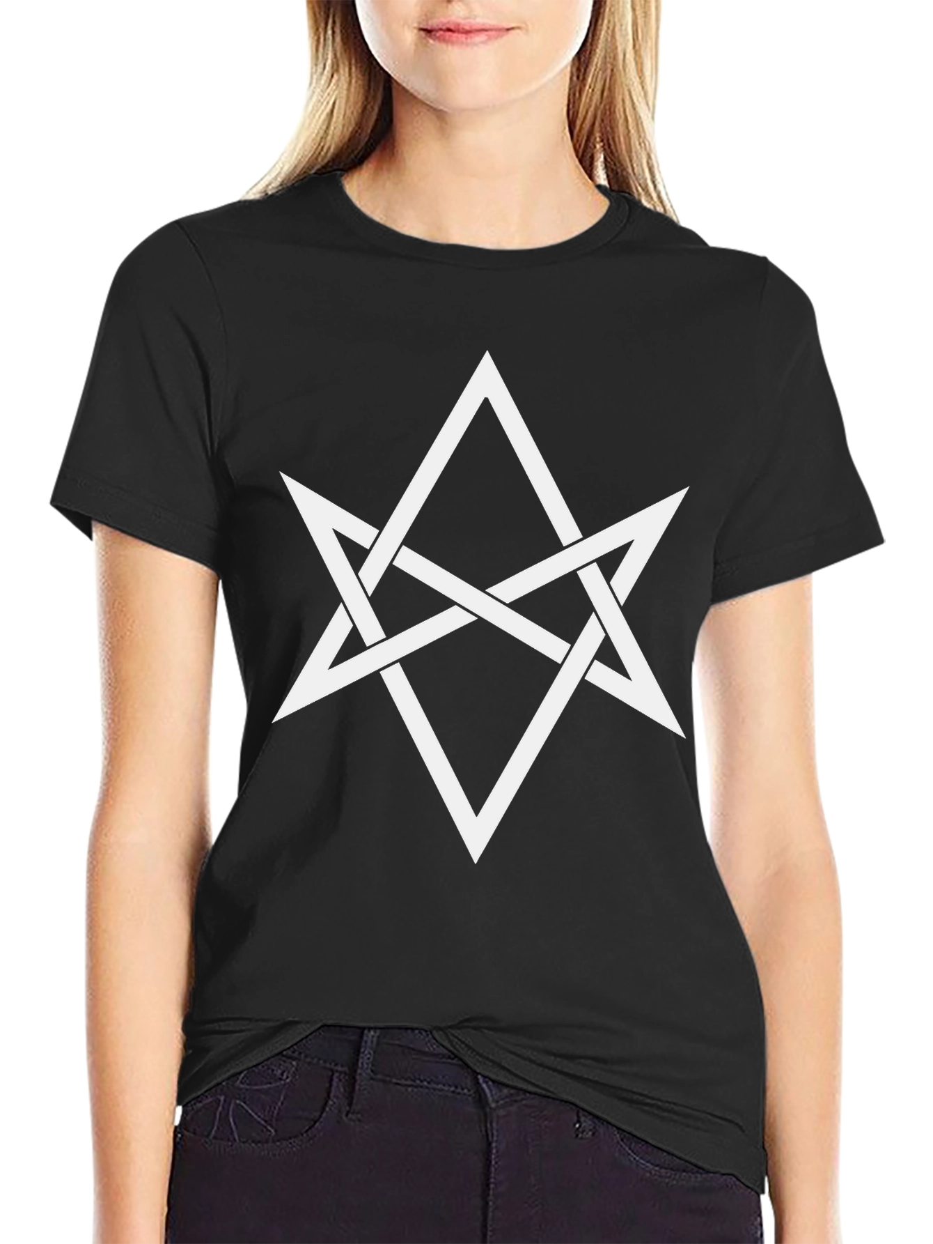 Esoteric Star Graphic Tee - Black Cotton Blend
