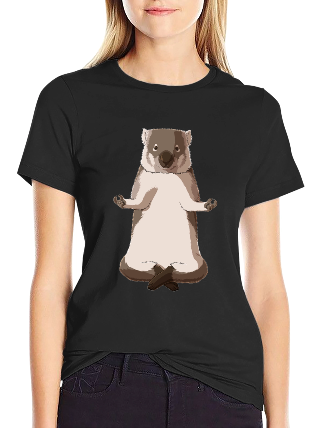 Meditating Wombat T-Shirt - Relax in Style