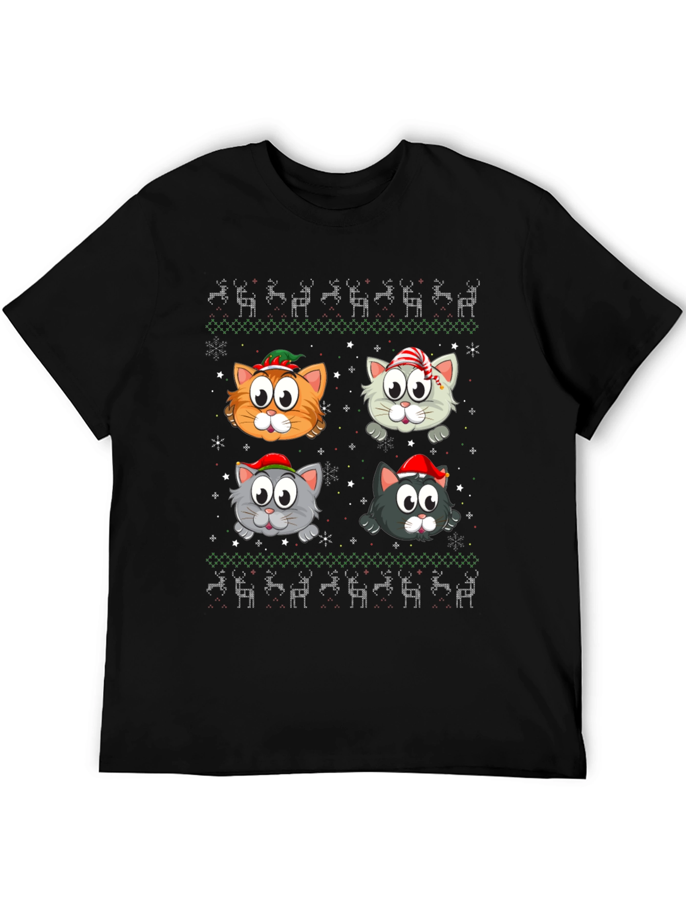 Festive Cat Christmas T-Shirt