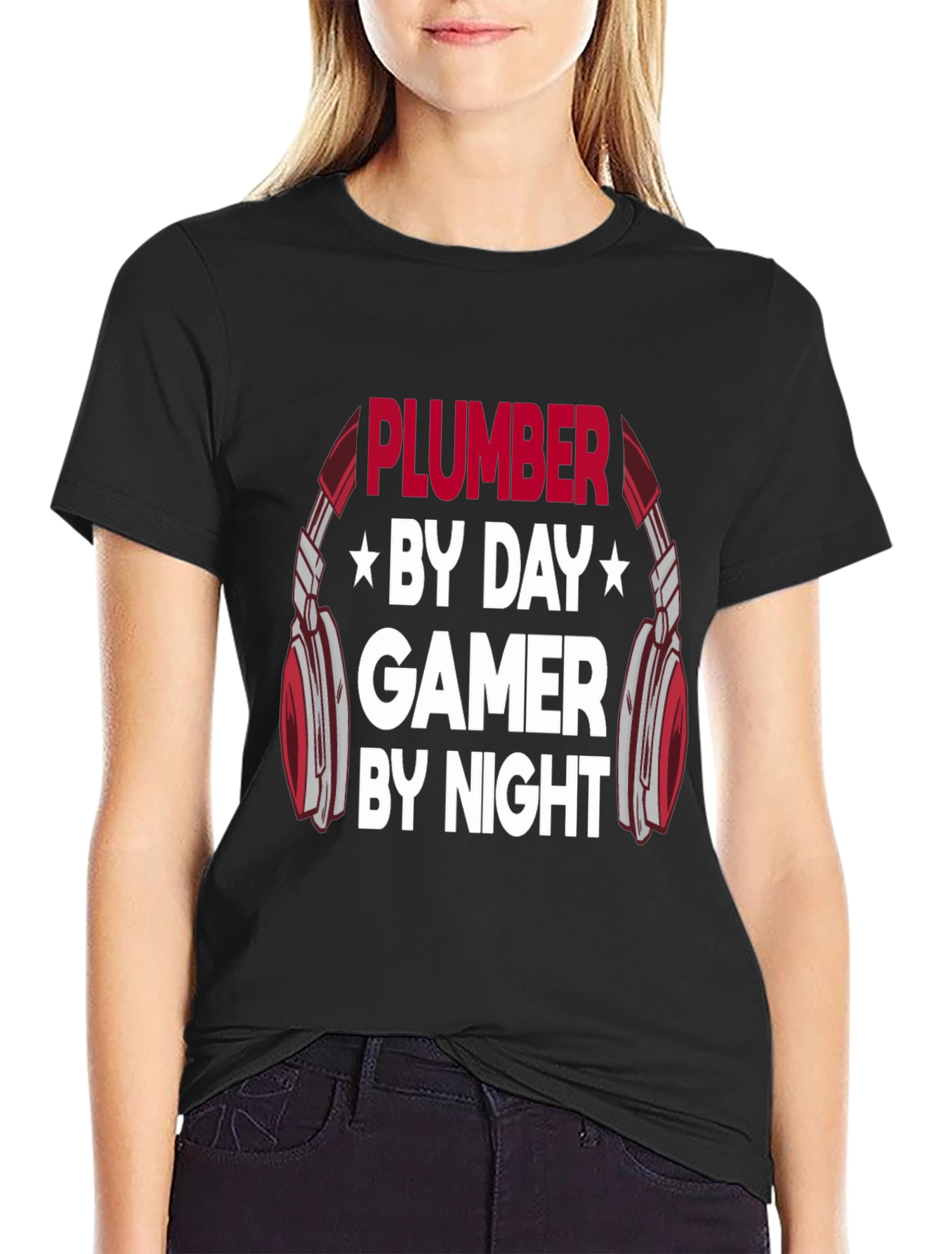 Plumber by Day Gamer by Night Graphic T-Shirt
