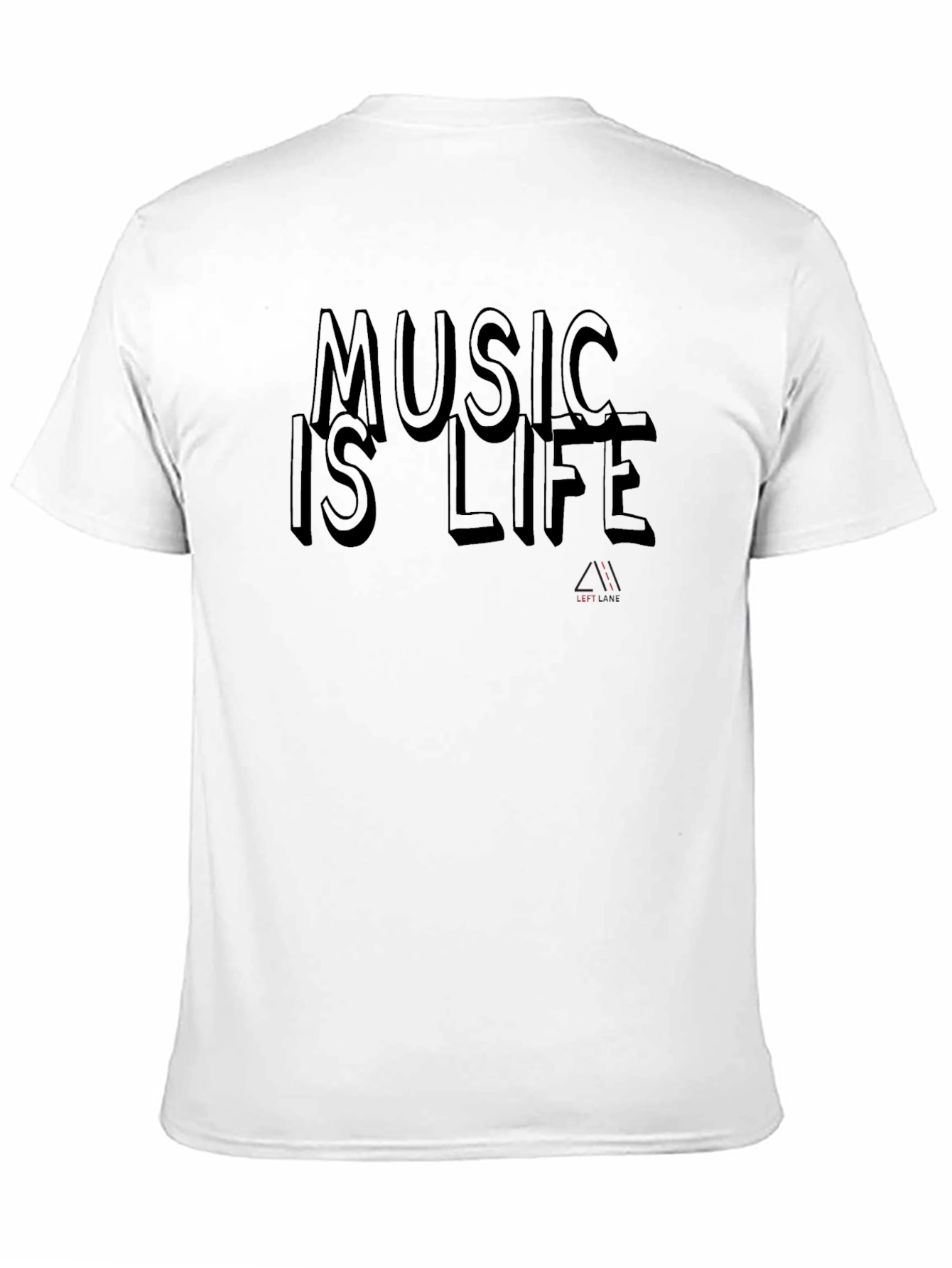 Music is Life Graphic T-Shirt - Black