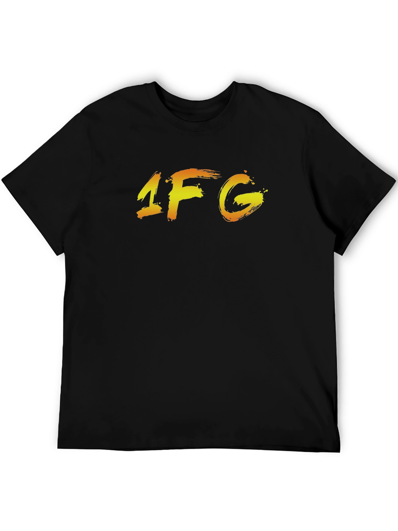 Mens Black Graphic Tee - 1FG Design