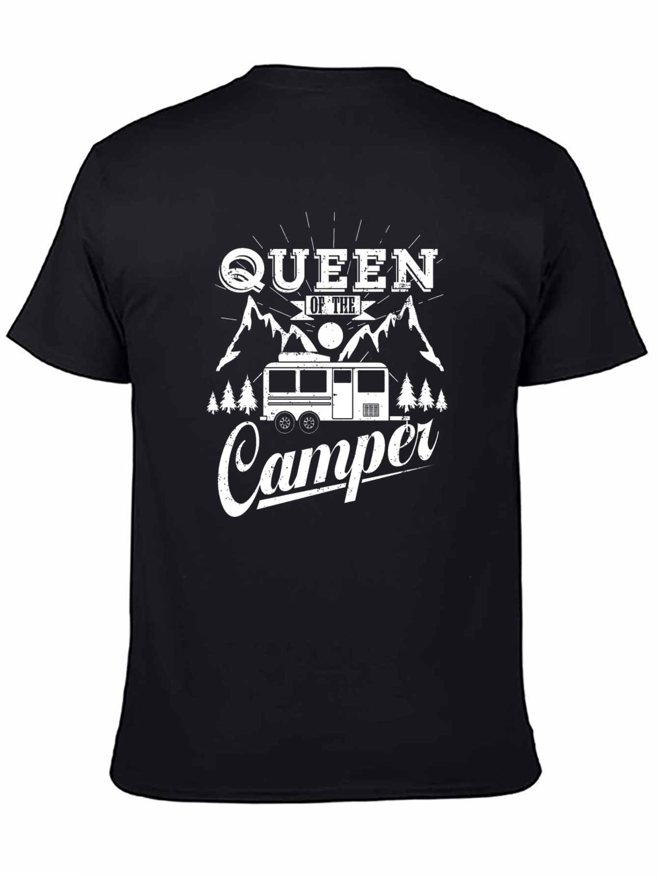 Queen of the Camper Graphic Tee - Black